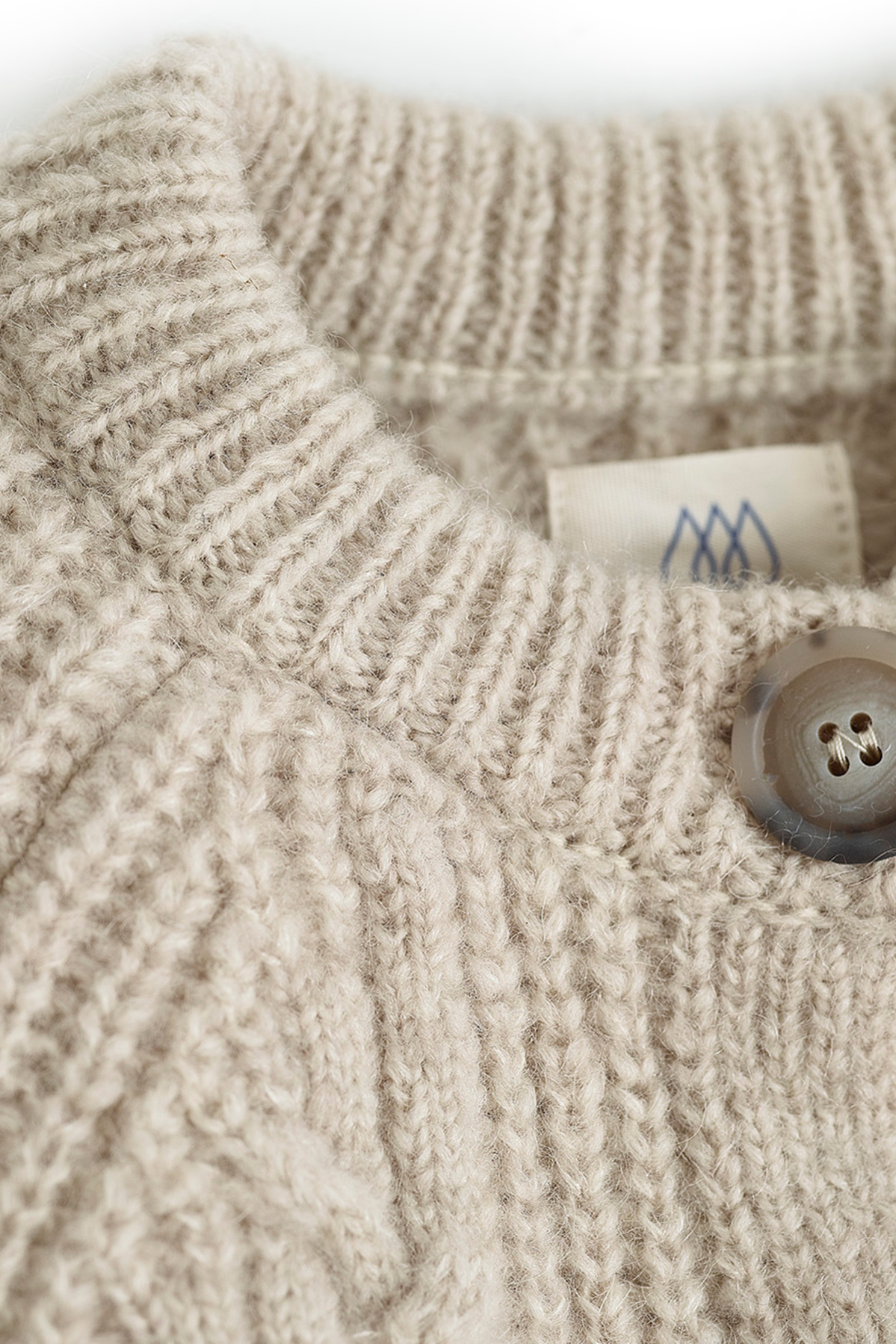 Cardigan mit Flechtdetails für Erwachsene | Beige