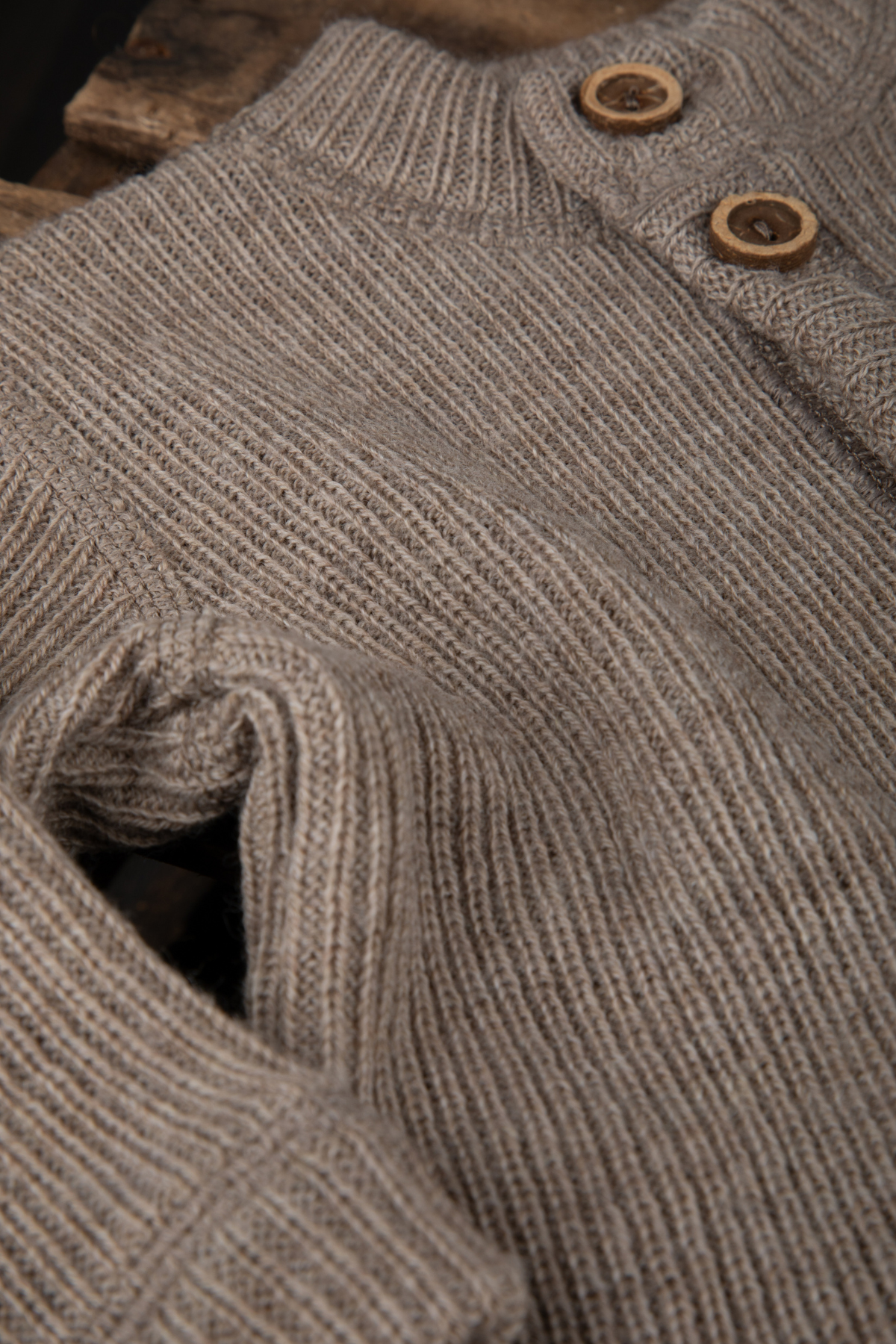 Cardigan aus Merinowolle | Braun
