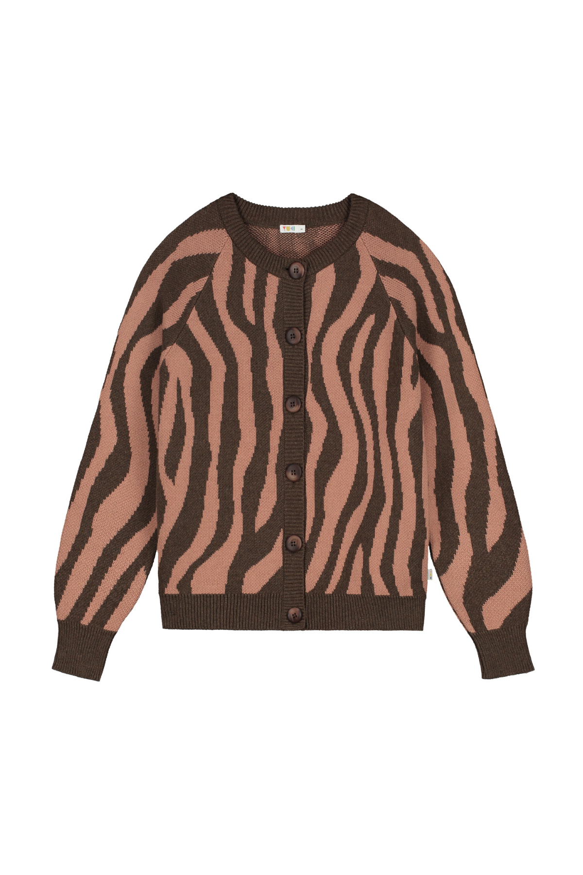 Damen Raglan Knitted Cardigan | Pink Zebra