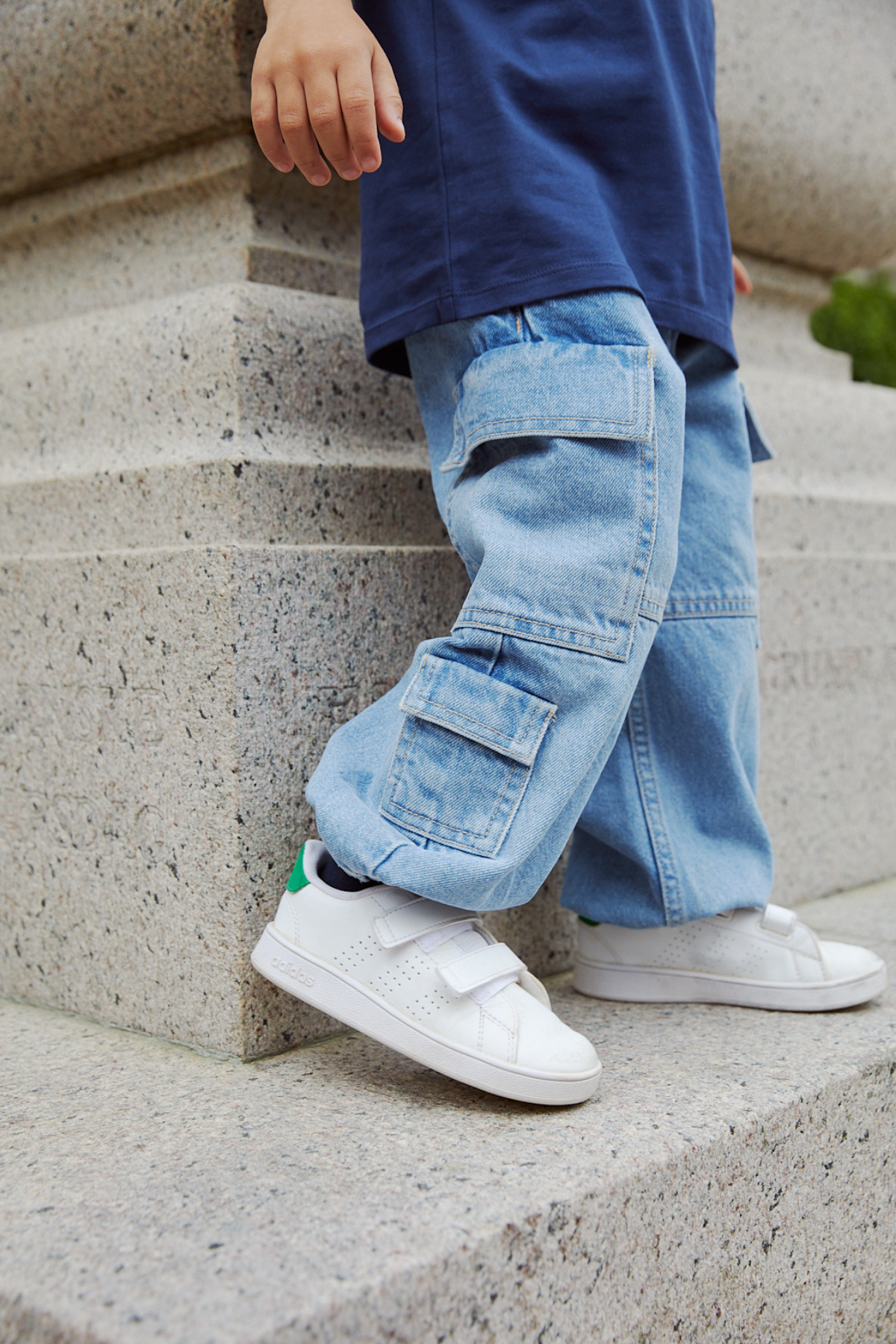 Cargo Denim Hosen "Blue Indigo"