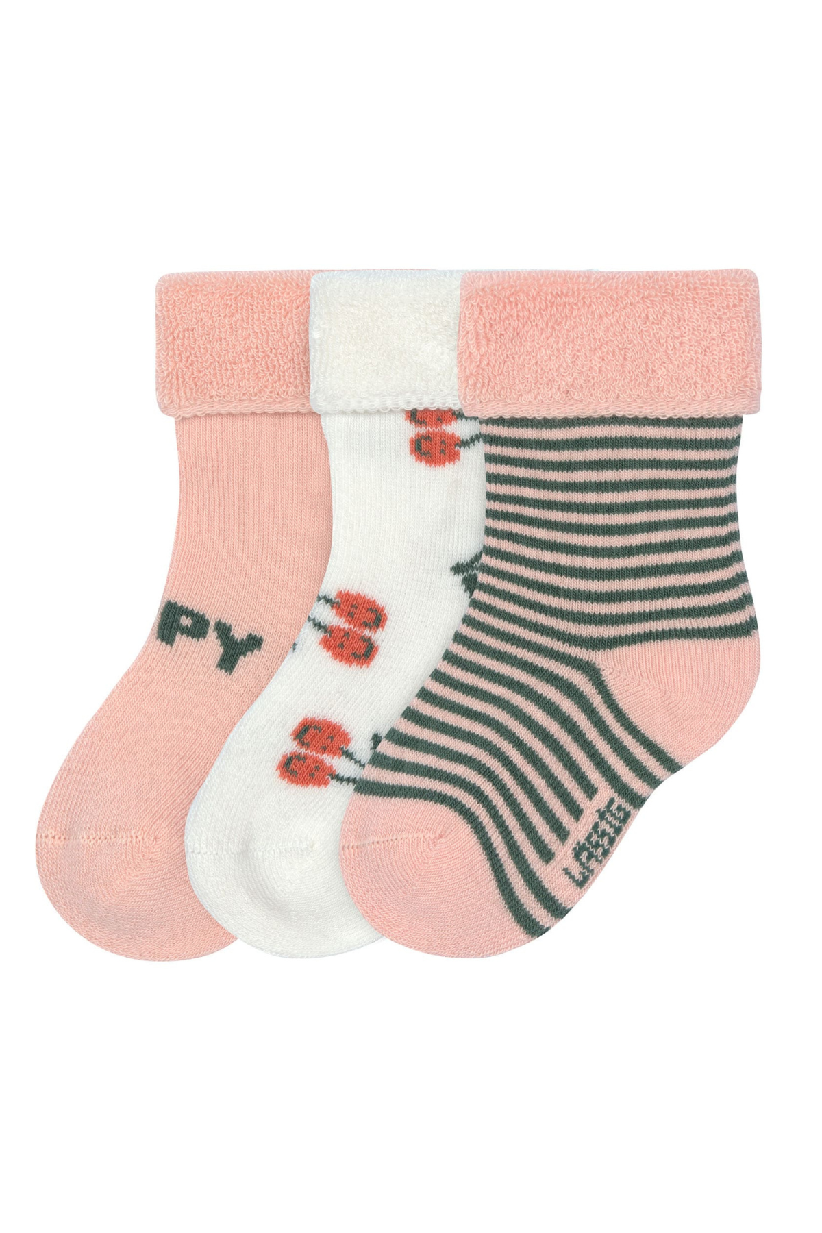 3er-Set: Baby Socken "Cherry Peach"