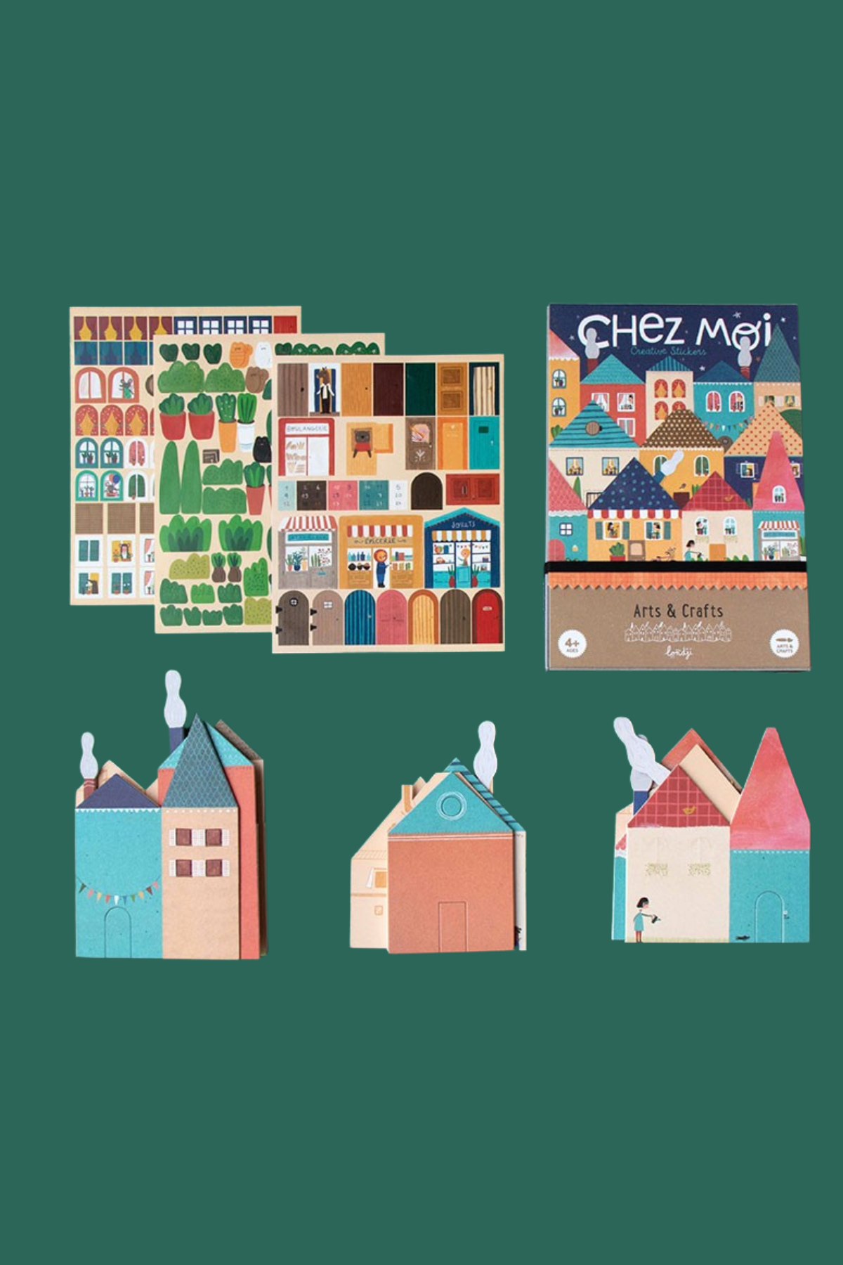 Wiederverwendbares Stickerbuch | Chez Moi | 185 Sticker