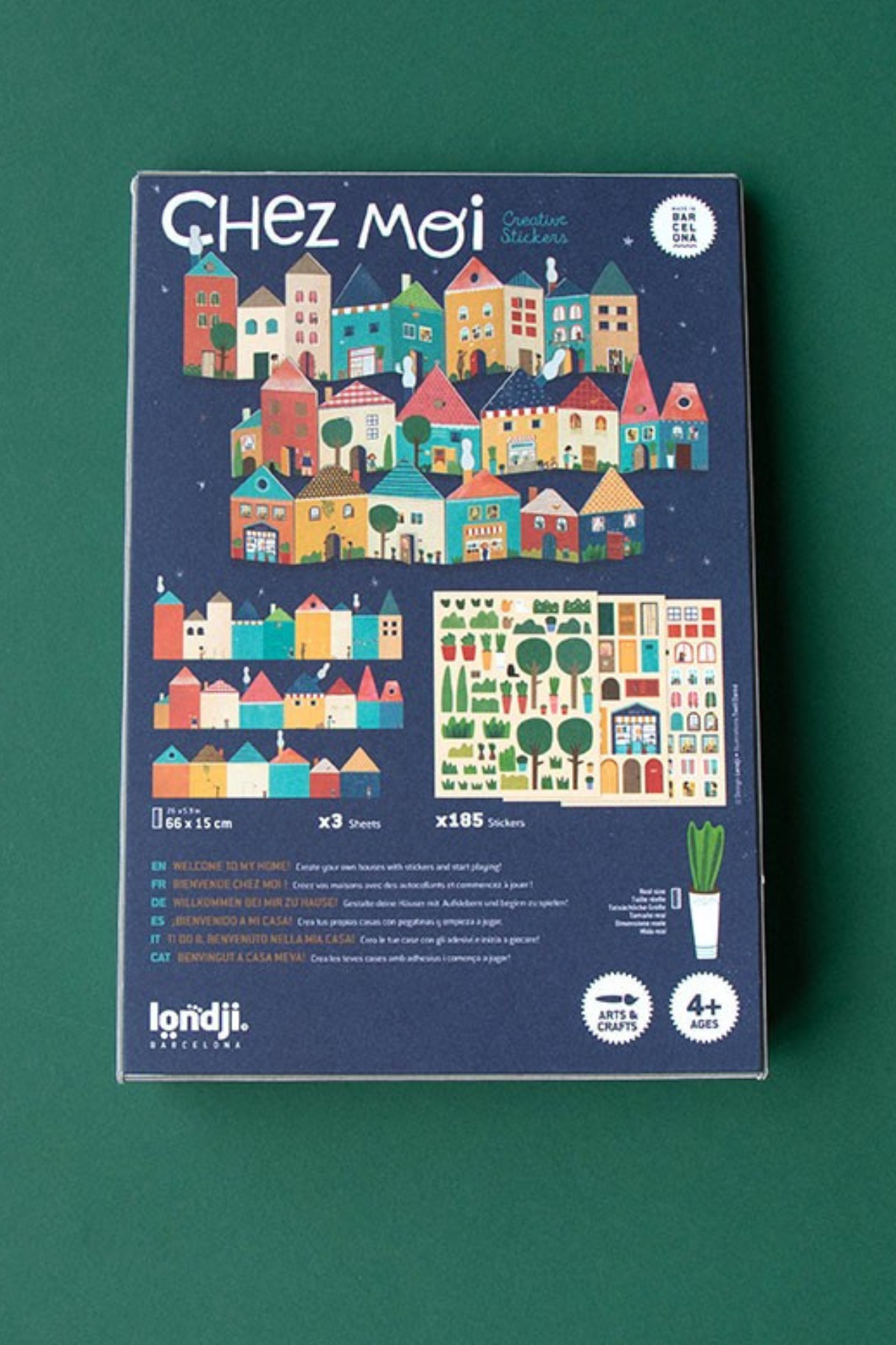 Wiederverwendbares Stickerbuch | Chez Moi | 185 Sticker