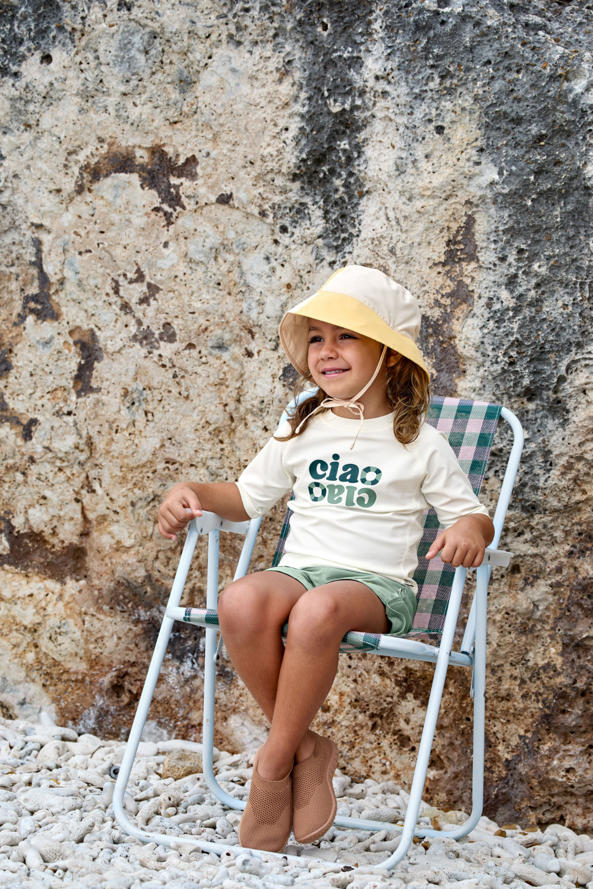 UV Short Sleeve Rashguard | Green/Sea Salt