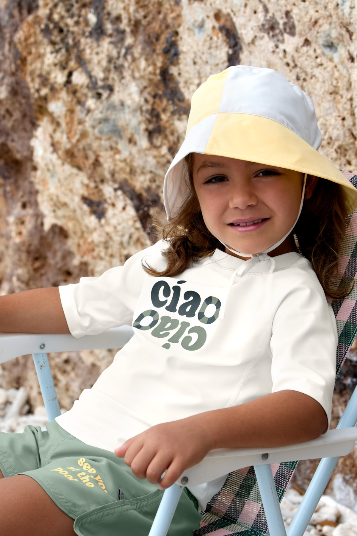 UV Short Sleeve Rashguard | Green/Sea Salt