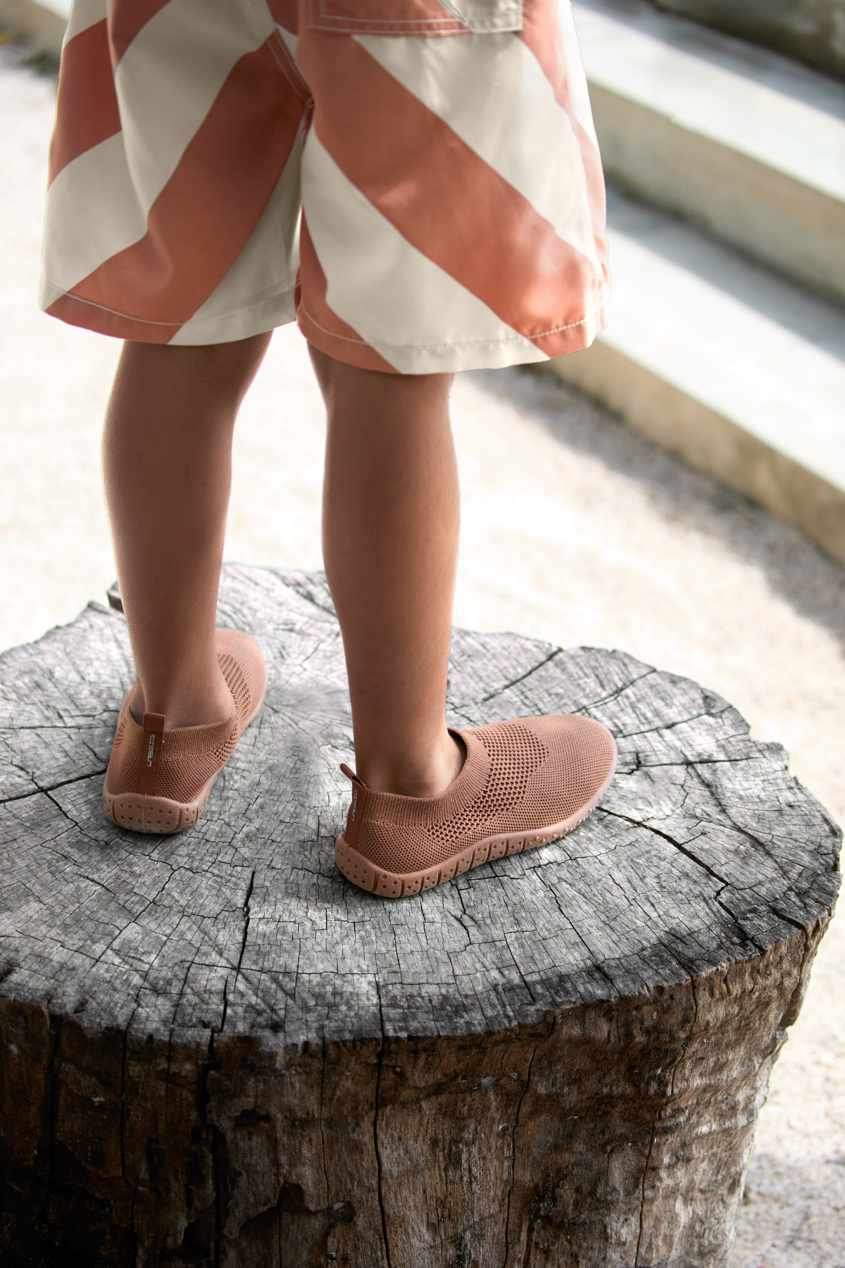 Board Shorts "Stripes" mit UV-Schutz 80| Clay/Sea salt