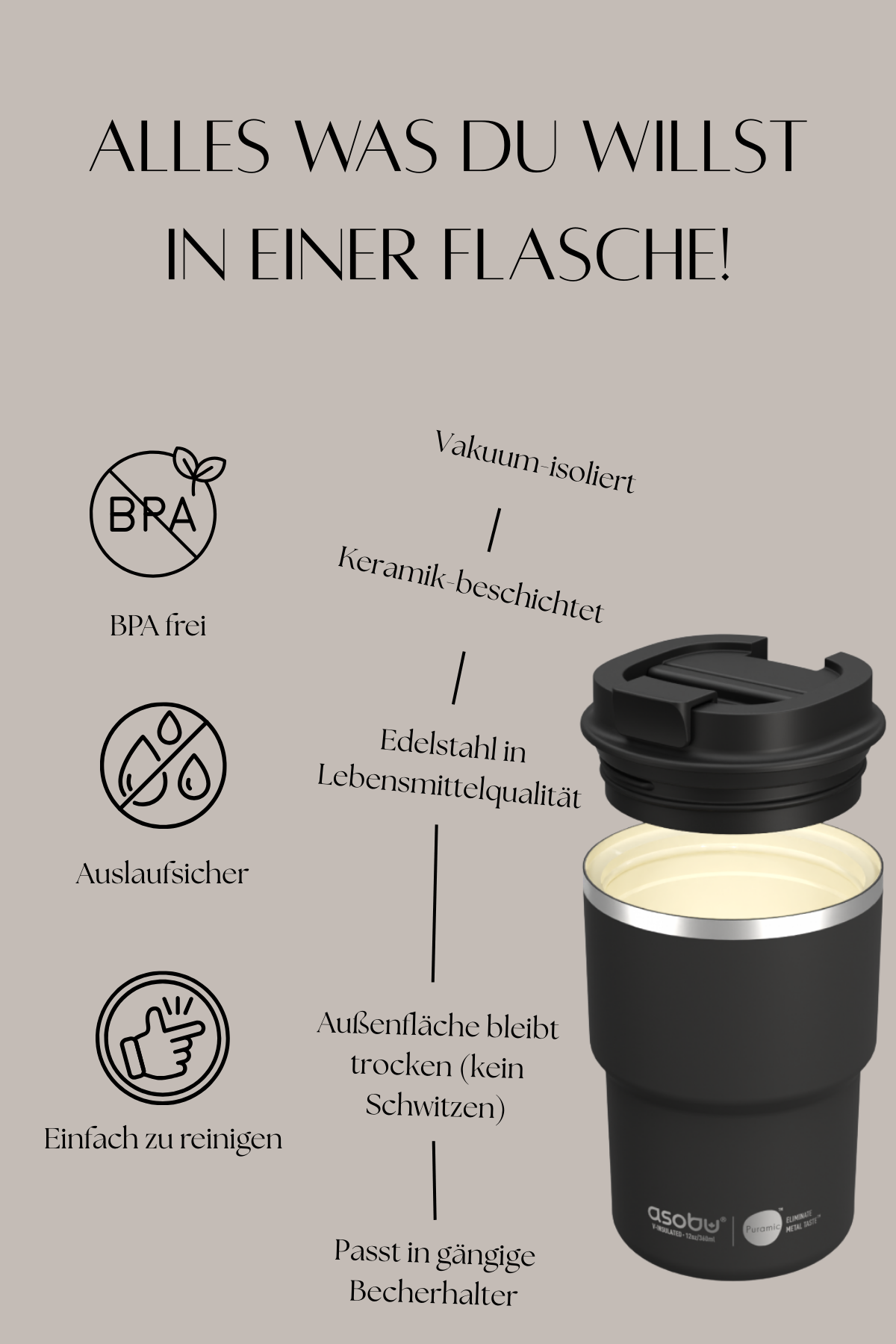 Thermobecher "Coffee Express" | Pastel Pink