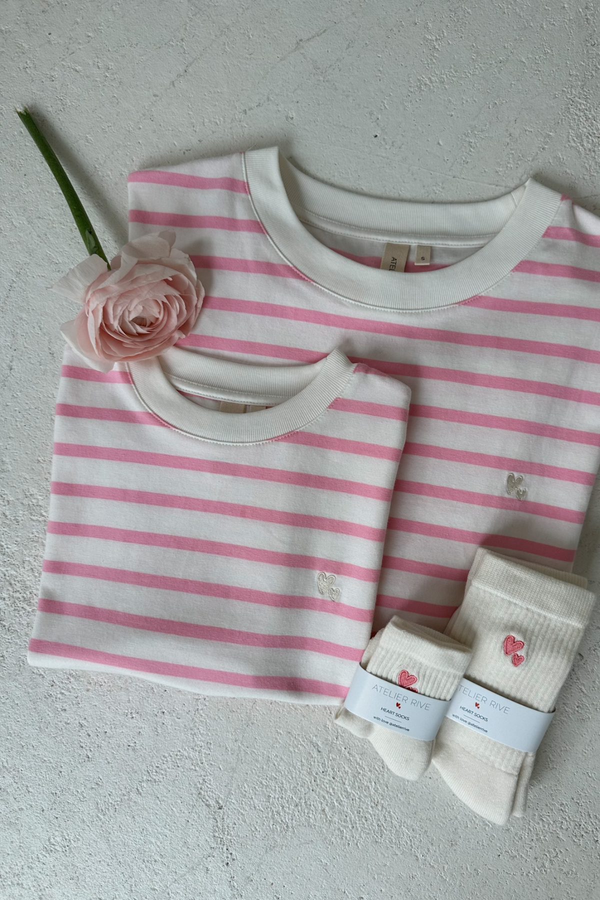 T-Shirt "Colette" | Mini | Peony / Milk