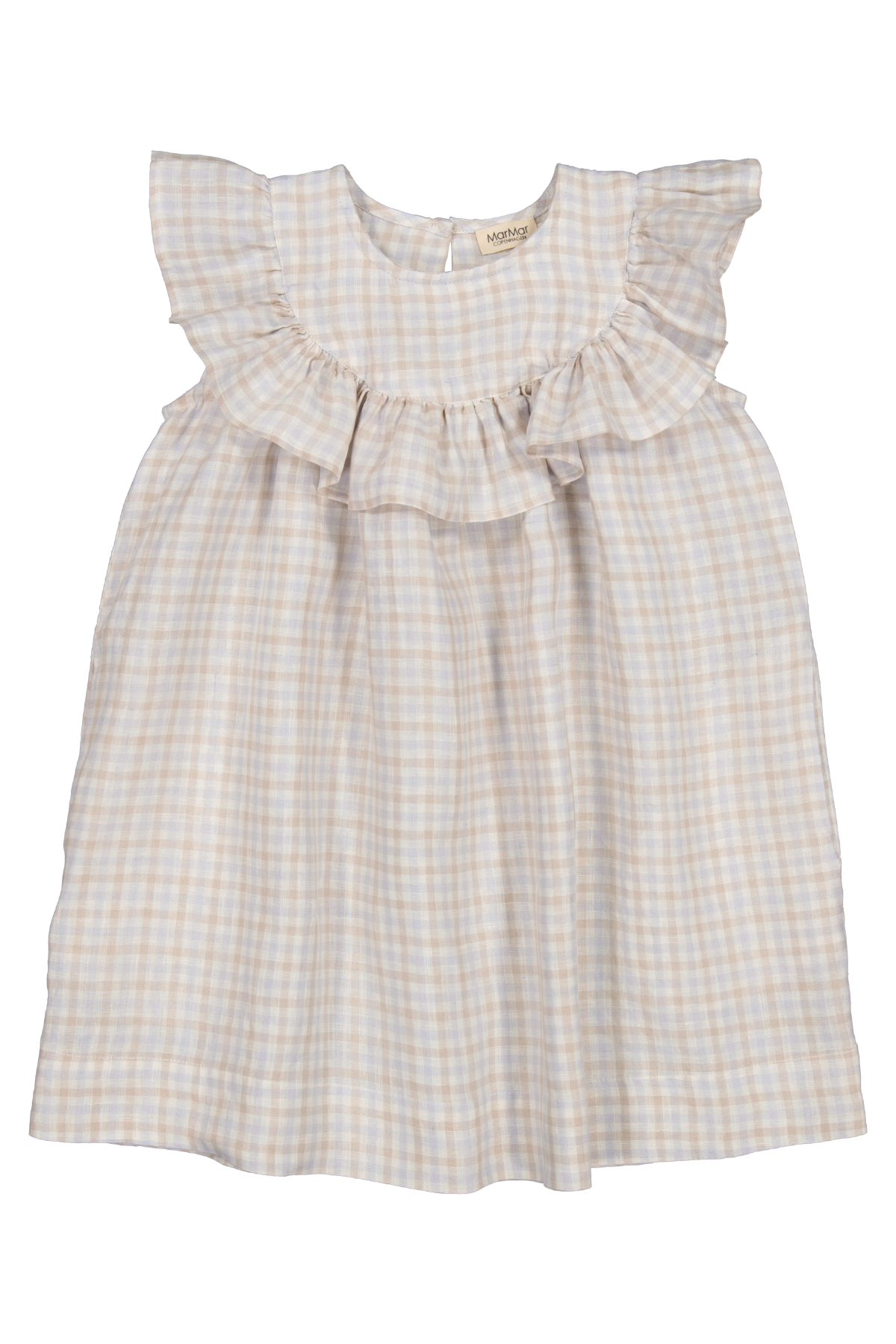 Kariertes Kleid 100% Leinen "Drine" | Summer Check