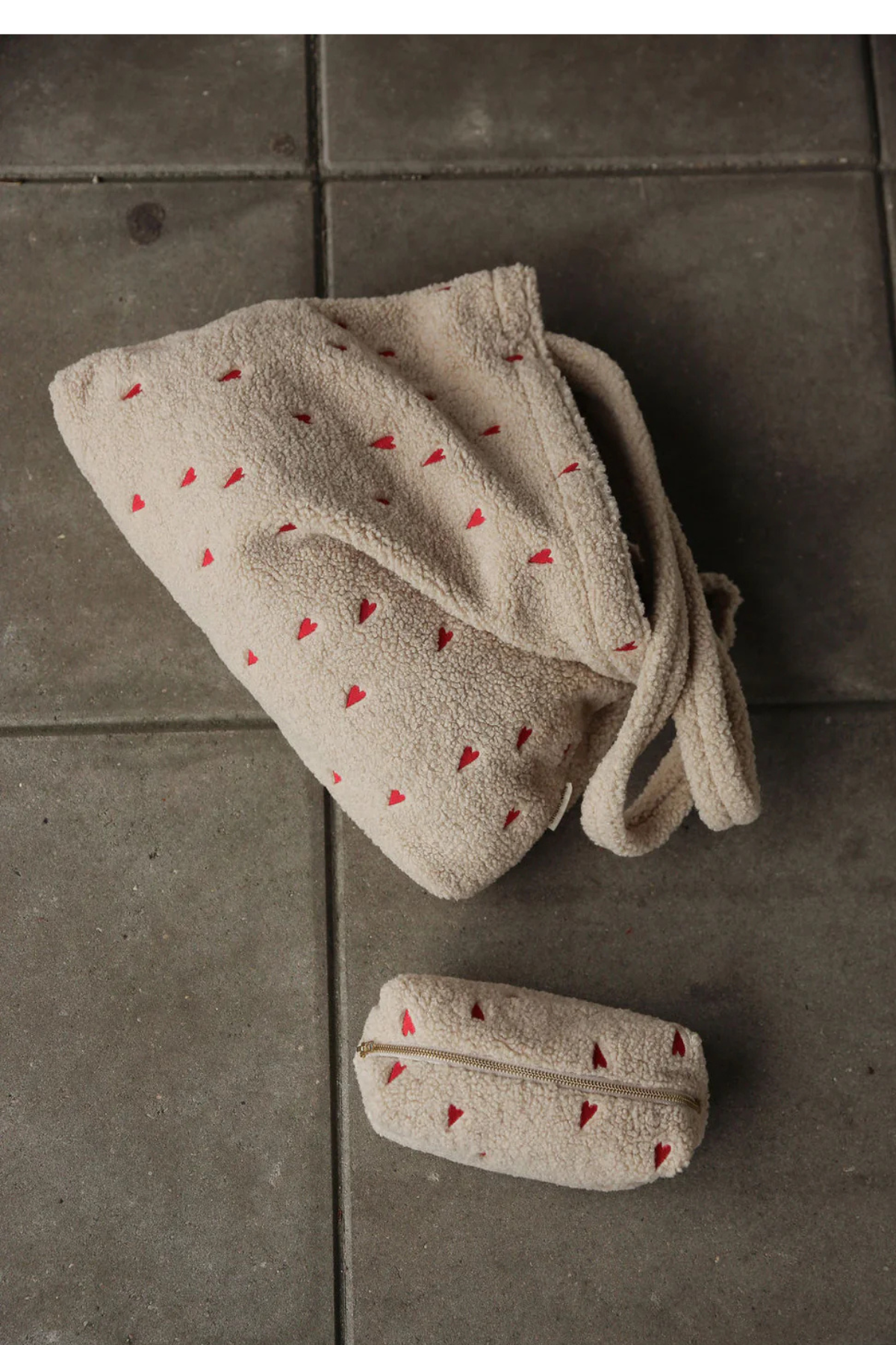 Kulturbeutel | Ecru Hearts