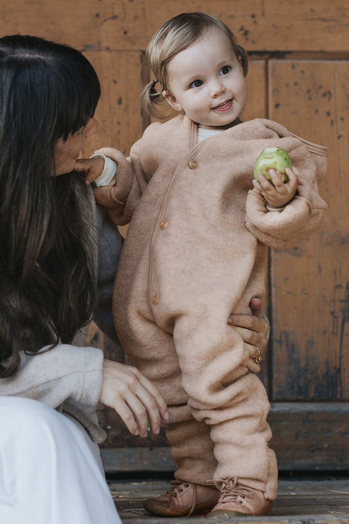 Wollfleece Kapuzenoverall | verschiedene Farben