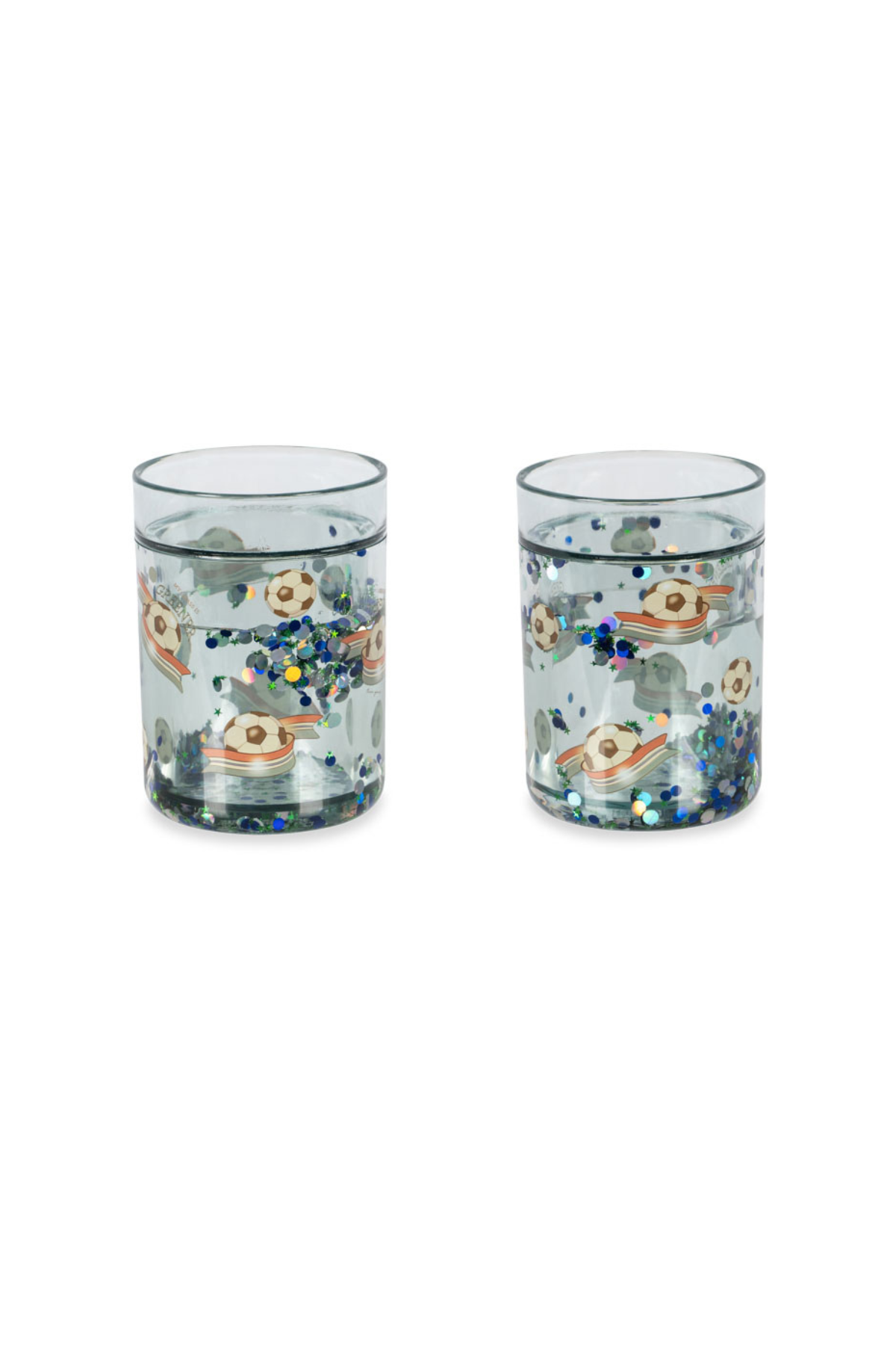 2er-Set Glitzerbecher "OFF WHITE/KICK IT"