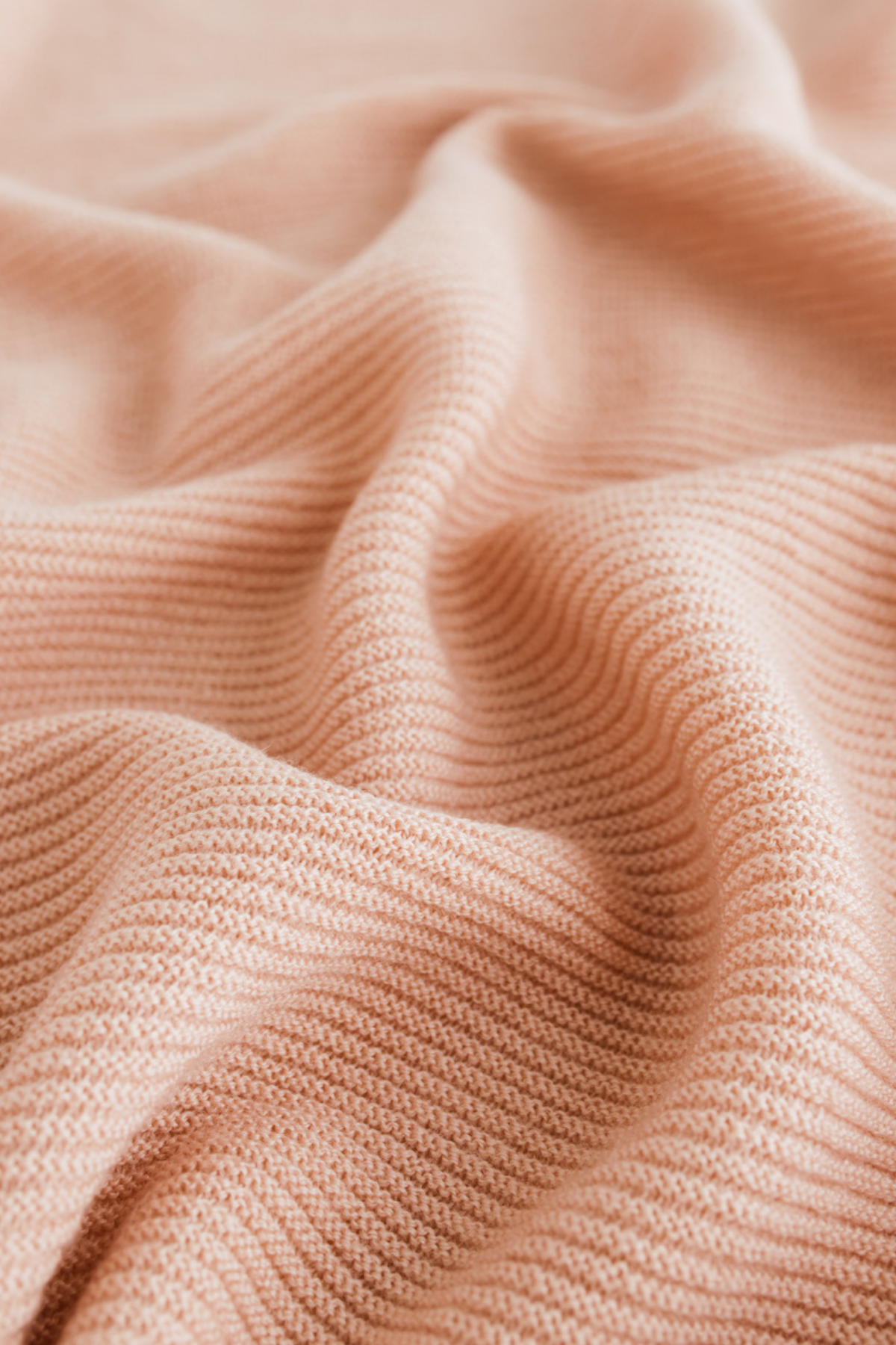 Strickdecke "Gust" 70 × 95 cm | Apricot