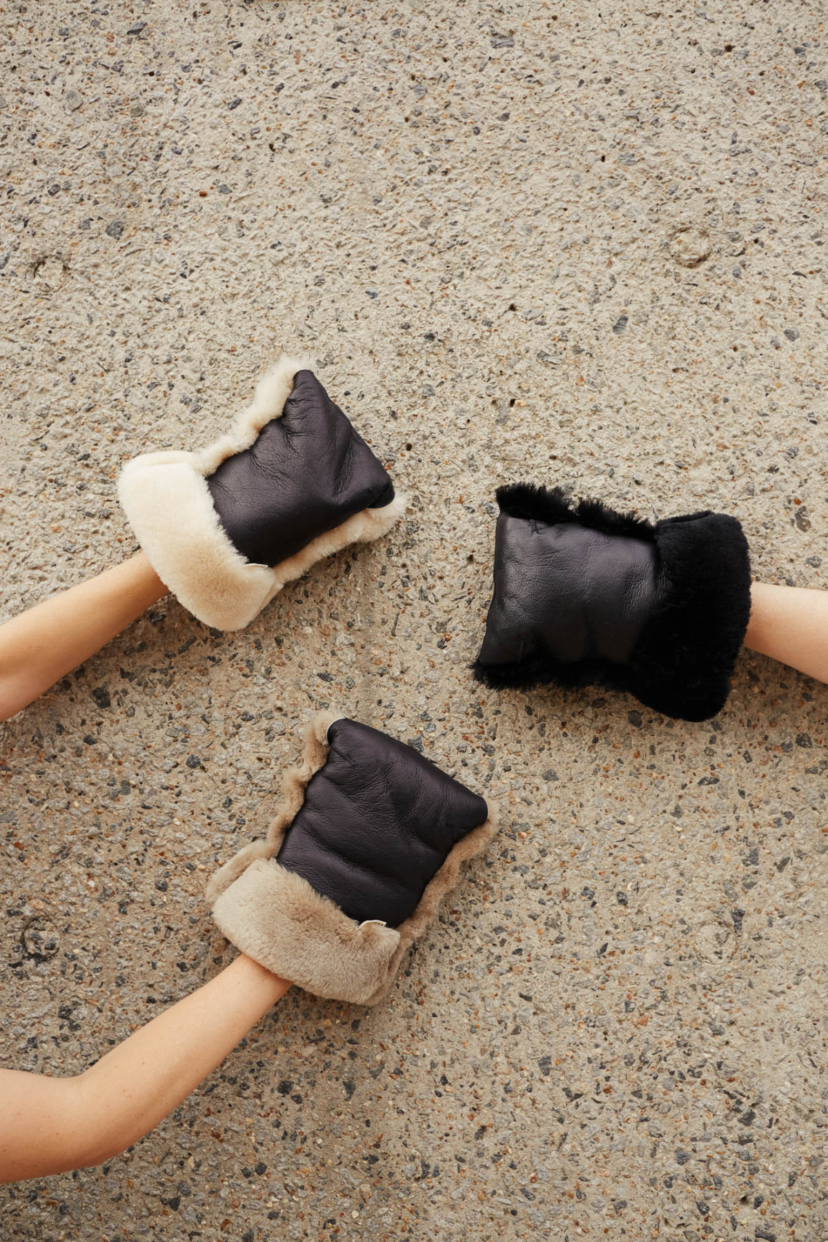 Kinderwagen-Handwärmer gefüttert mit 100% Merino-Lammfell | verschiedene Farben