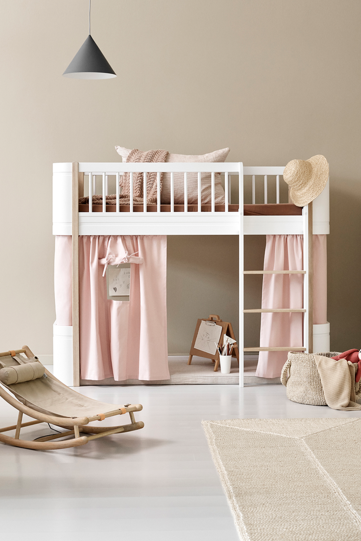 Mini+ halbhohes Hochbett | verschiedene Farben