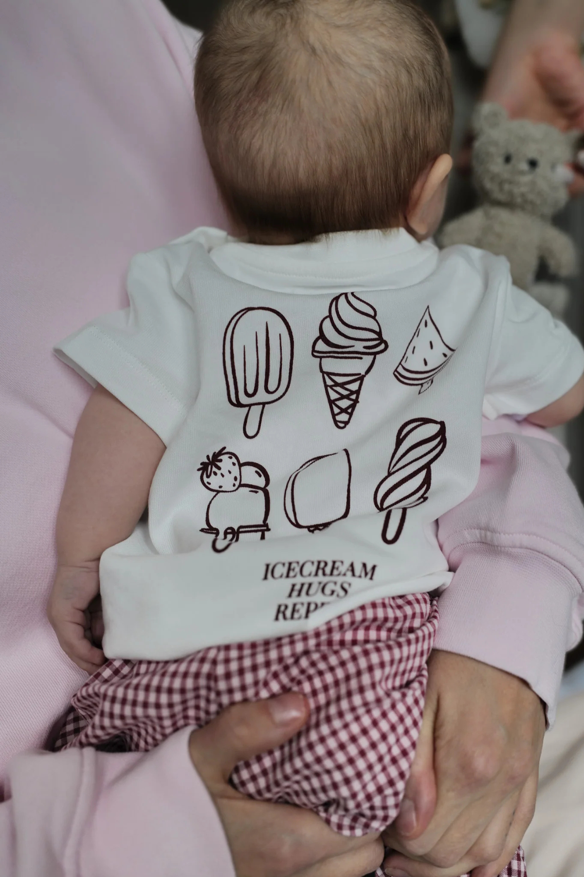 T-Shirt "Icecream" Kids | white/bordeaux