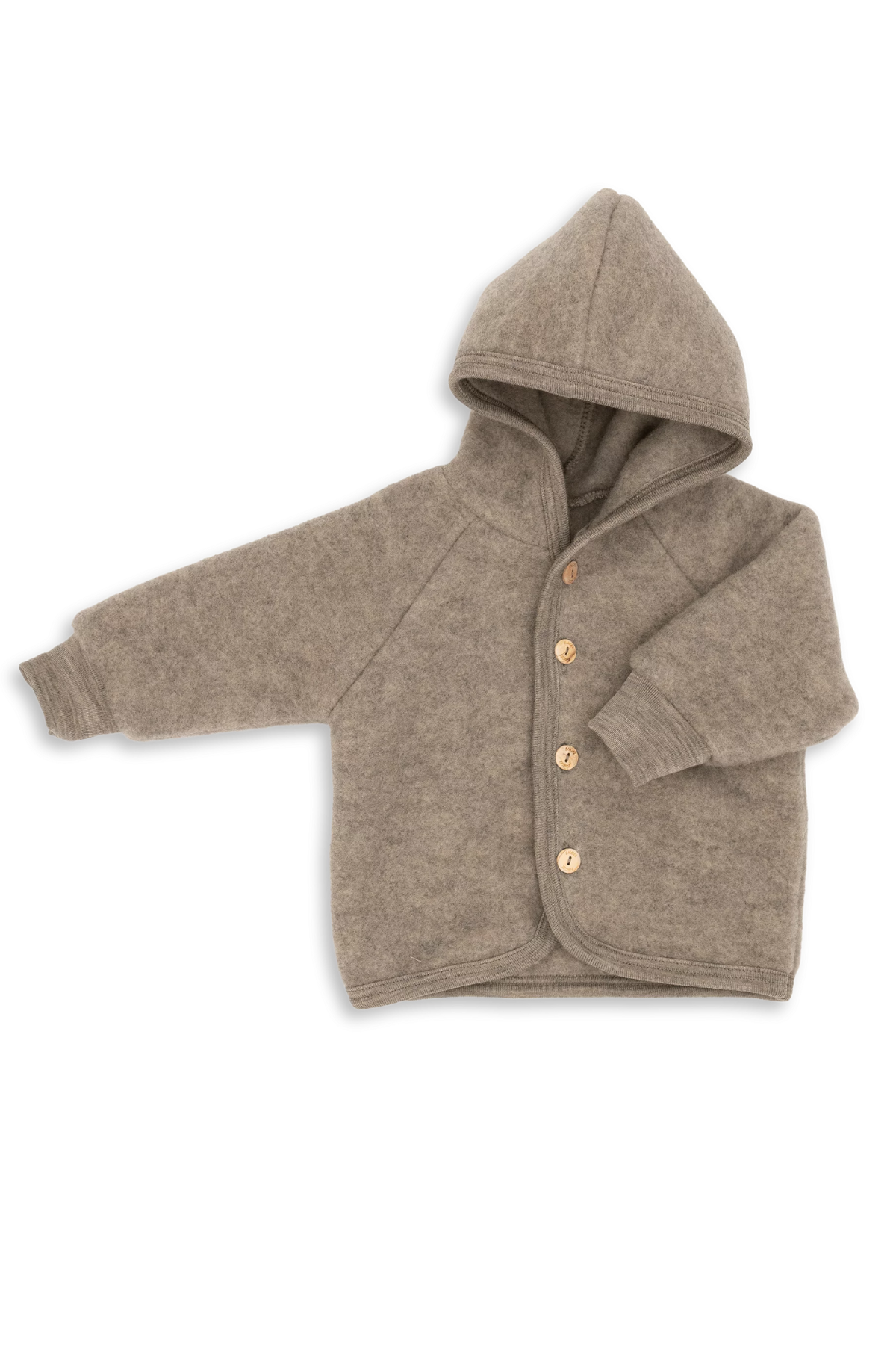 Wollfleece-Jacke mit Kapuze | verschiedene Farben