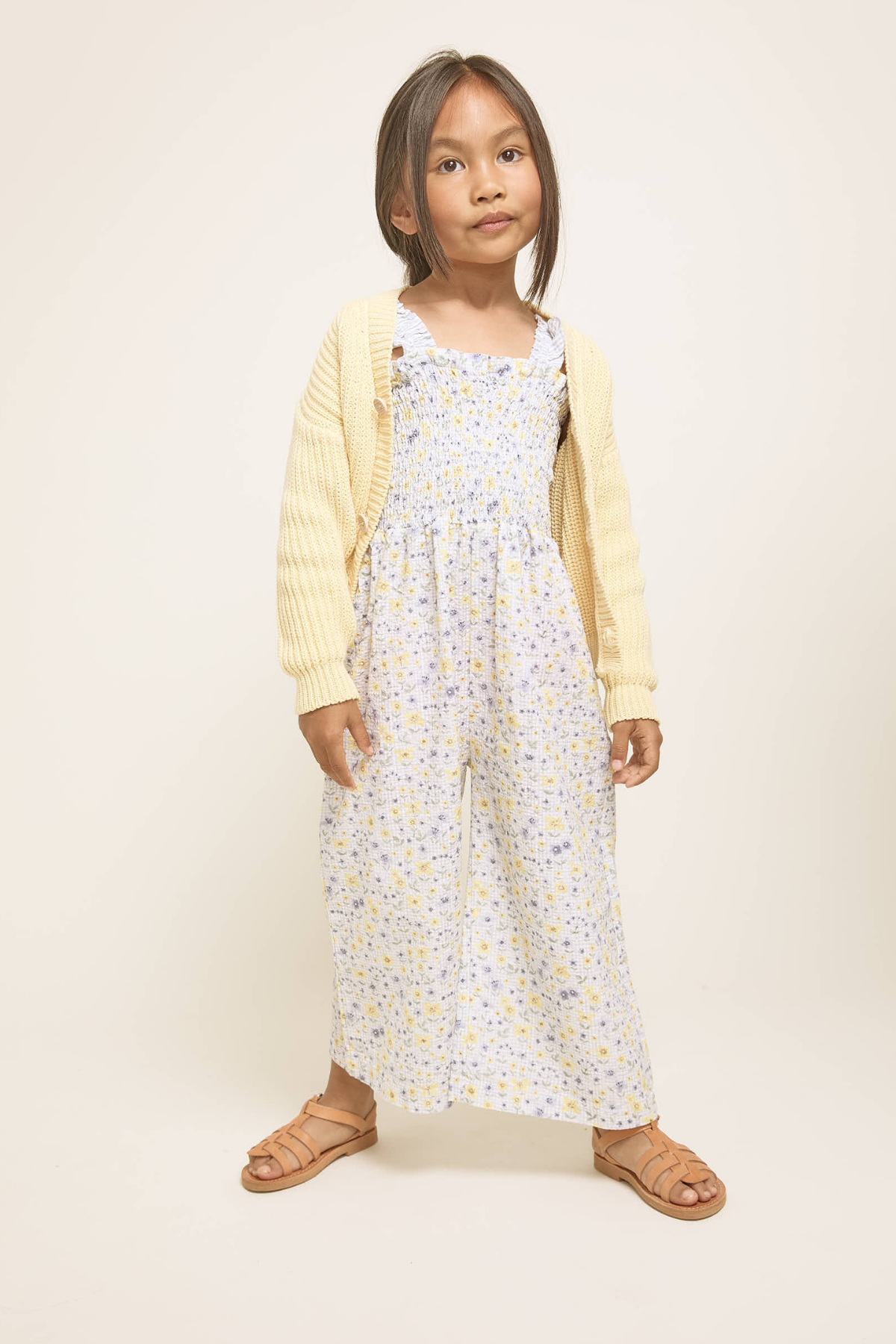 Jumpsuit aus Baumwoll-Seersucker