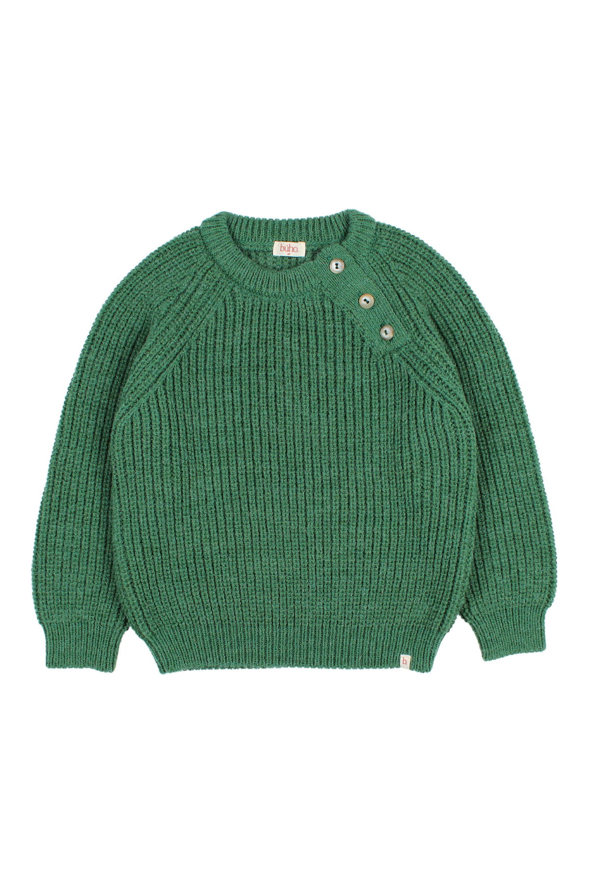 Strickpullover aus Wolle-Mix für Kids | FOREST GREEN