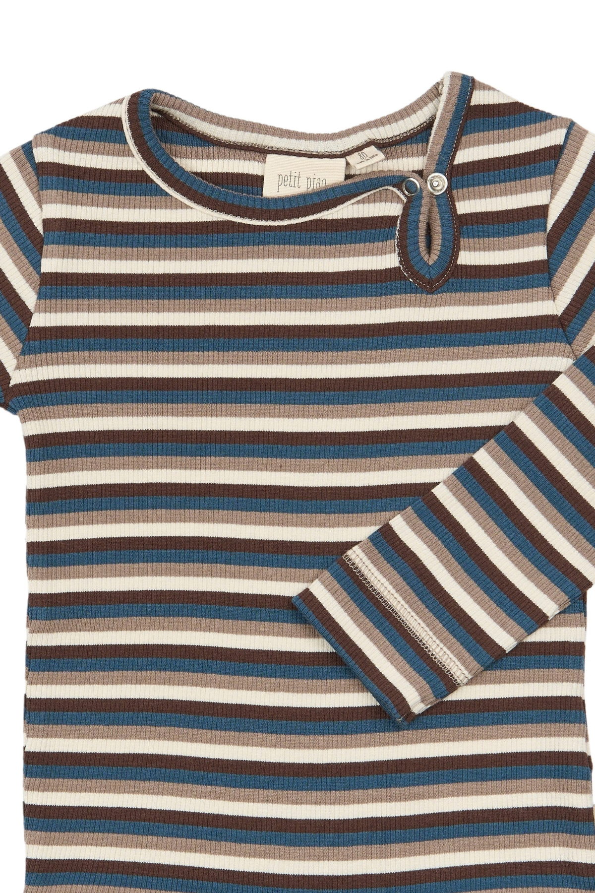Langarmbody "Song" aus Baumwolle-Modal-Mix | Key Largo Multistriped
