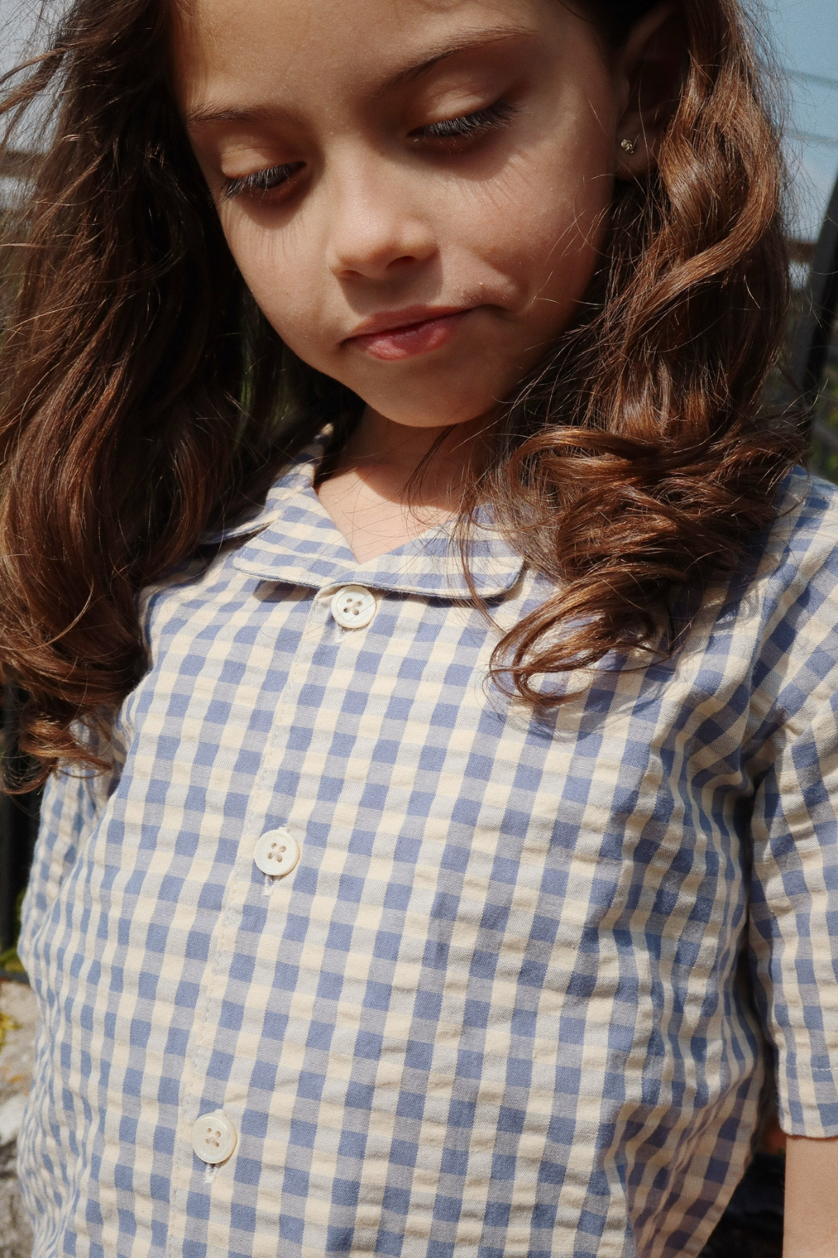 Kurzarm-Shirt "Kim" | CAPTAINS BLUE CHECK