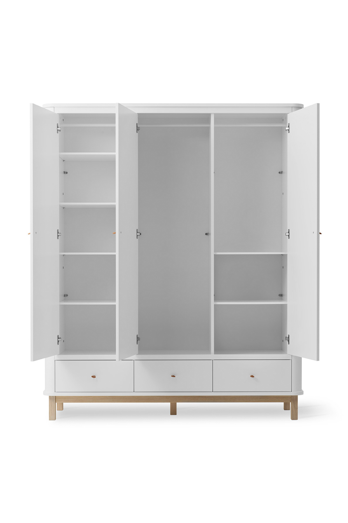 Kleiderschrank "Wood" 3-türig | verschiedene Farben