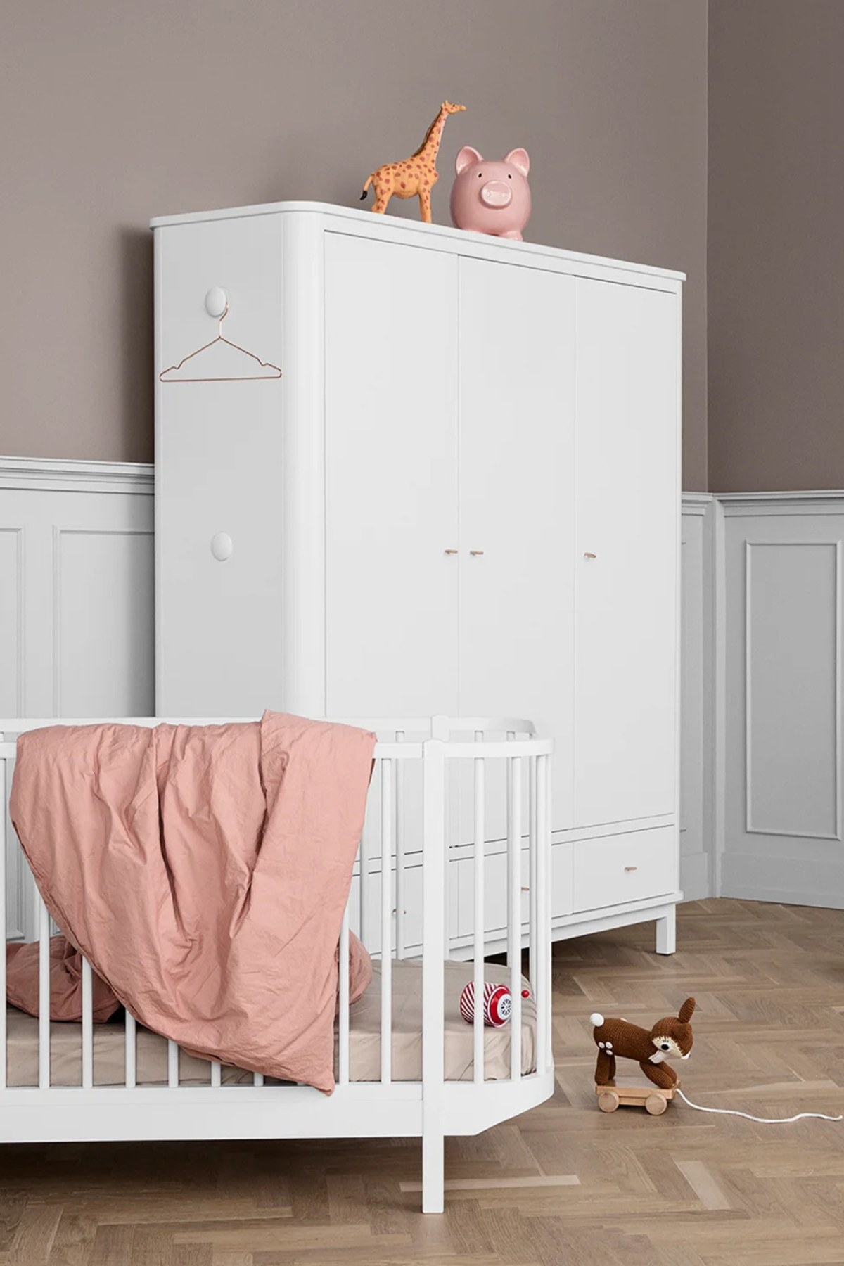 Kleiderschrank "Wood" 3-türig | verschiedene Farben