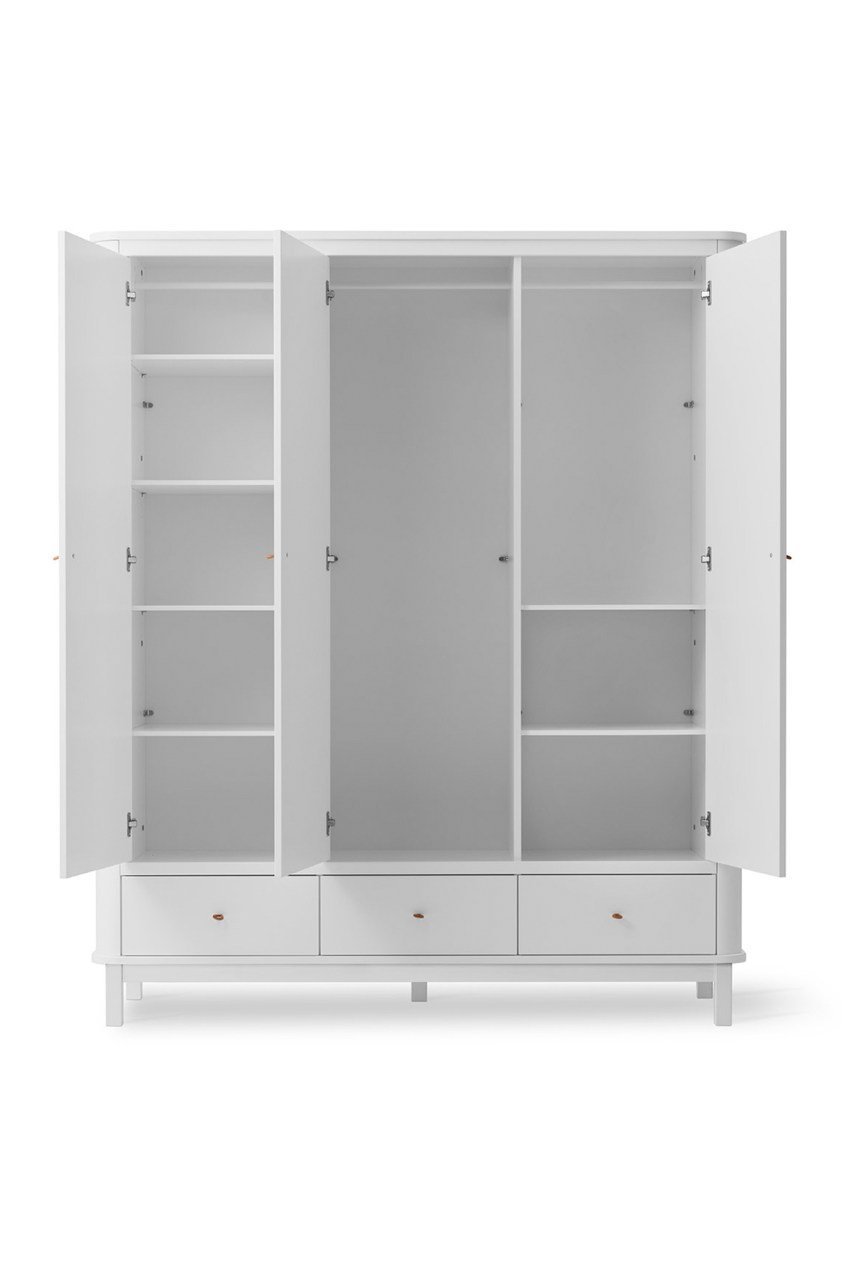 Kleiderschrank "Wood" 3-türig | verschiedene Farben