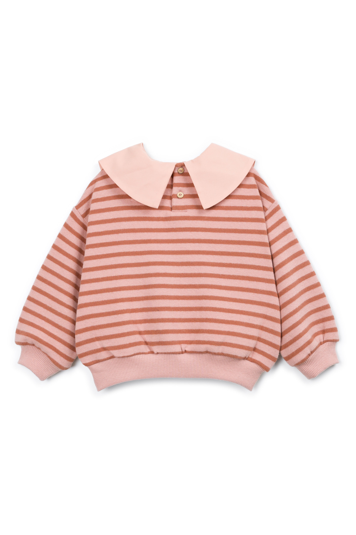Gestreifter Sweater mit Peter-Pan-Kragen | TAPESTRY