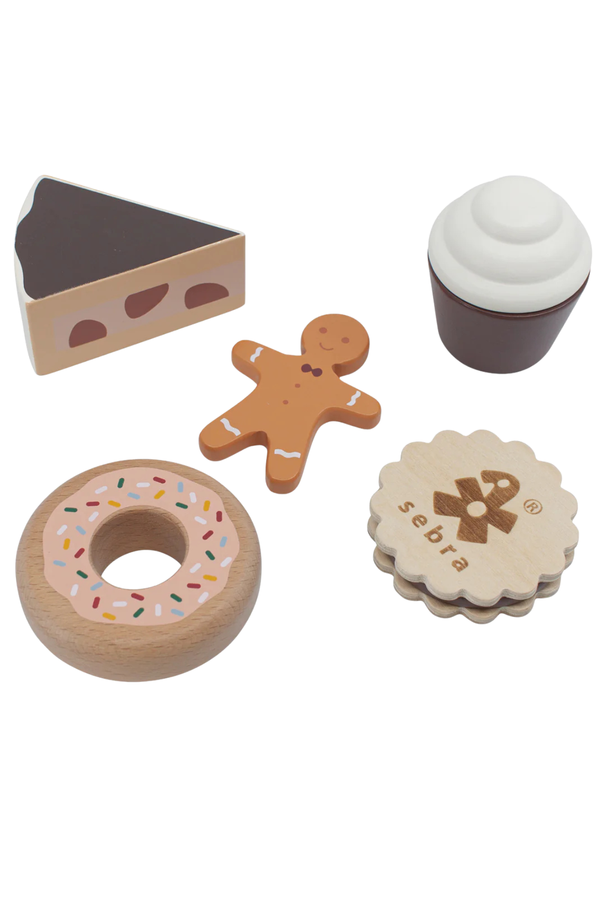 Kuchen und Kekse aus Holz