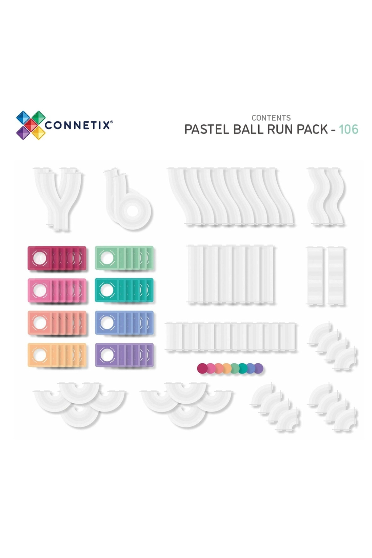 Magnetbausteine "Kugelbahn Pastel Ball Run Pack"