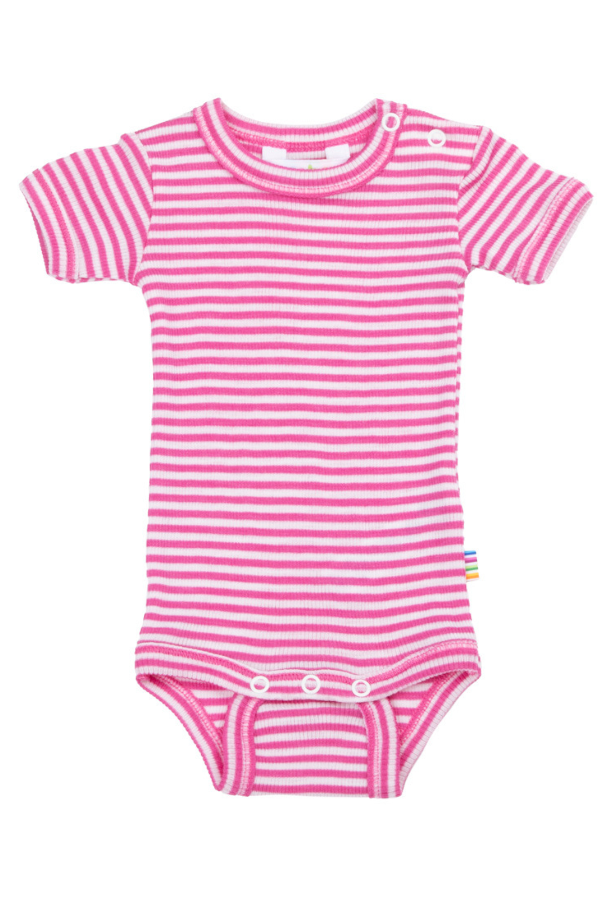 Gestreifter Kurzarmbody aus Wolle/Seide | verschiedene Farben