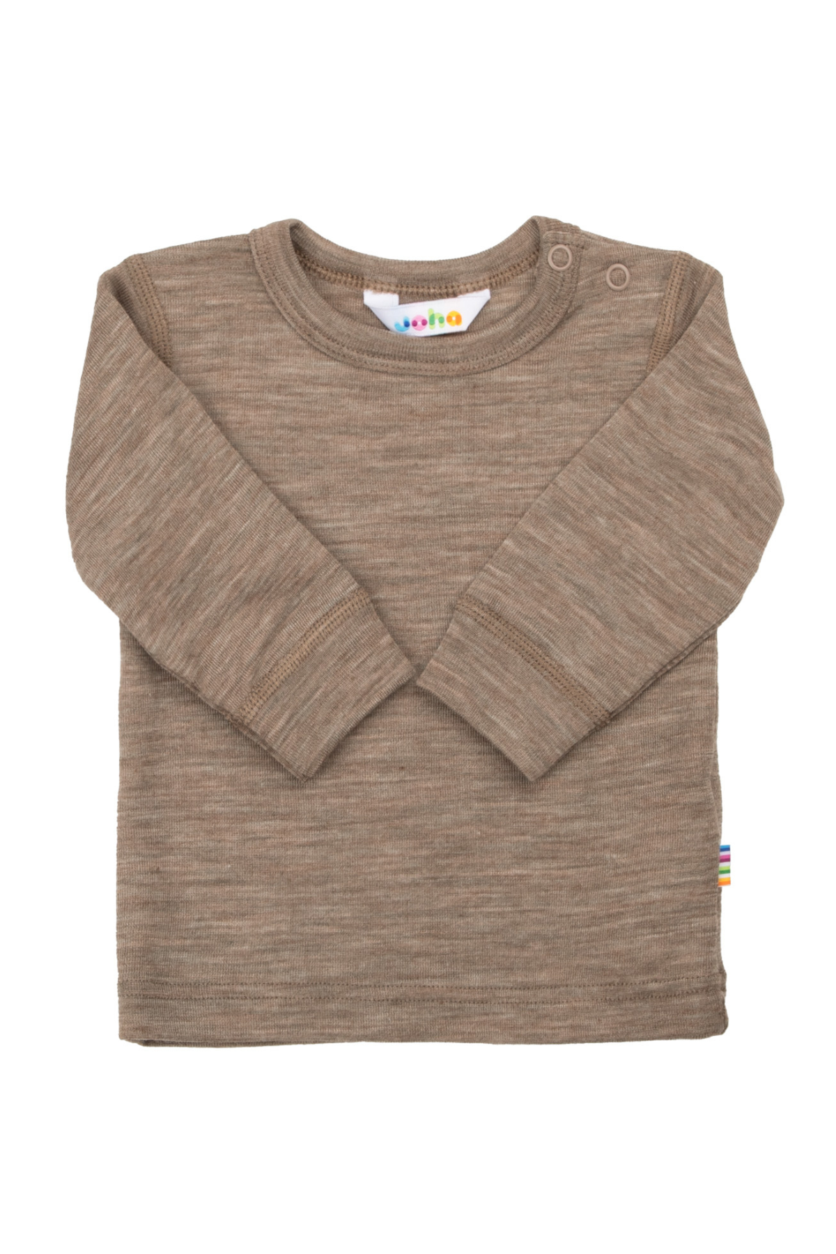 Langarmshirt aus Merinowolle/Seide | Hellbraun