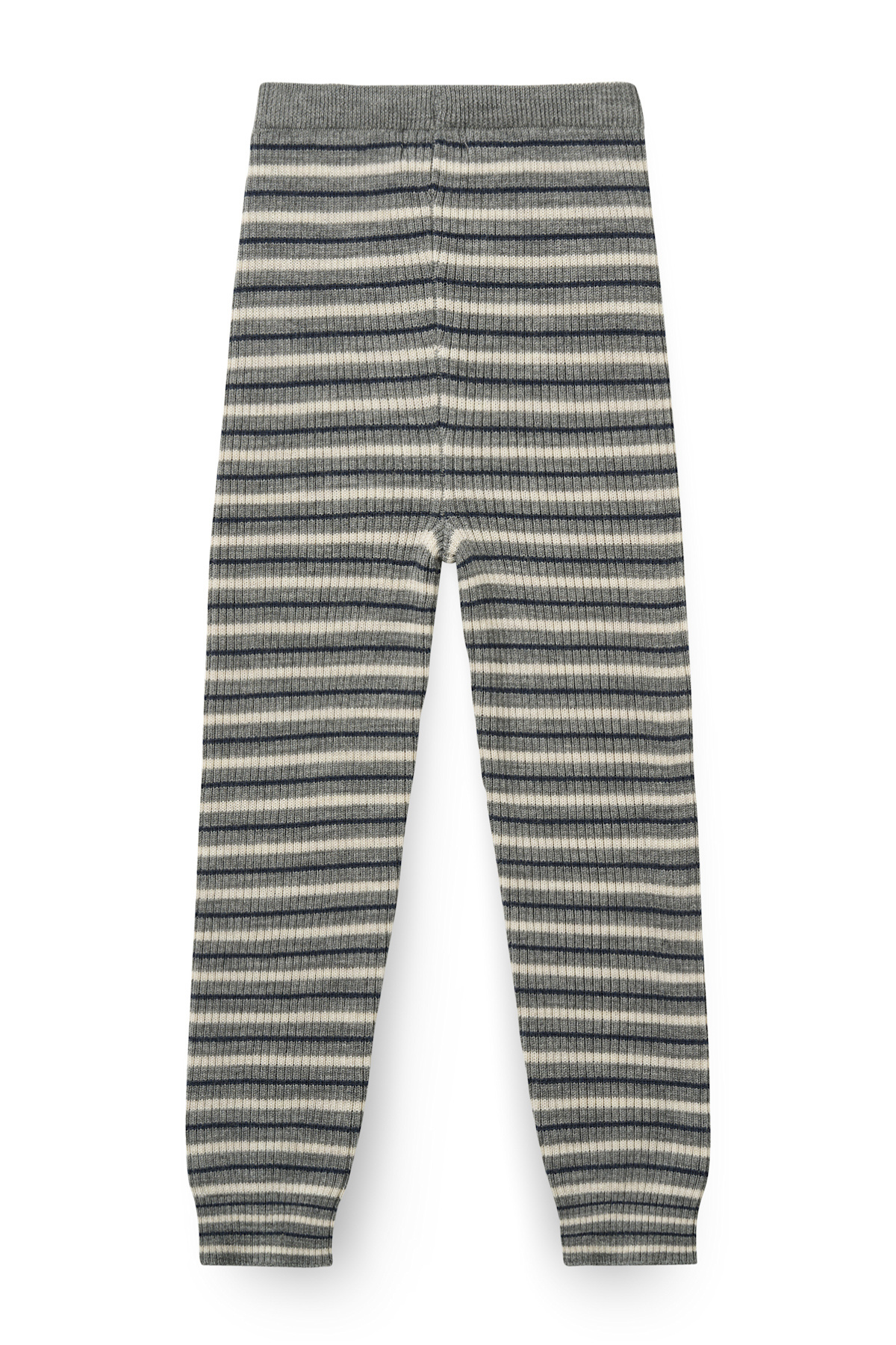 Leggings aus Merinowolle | Grey Stripe