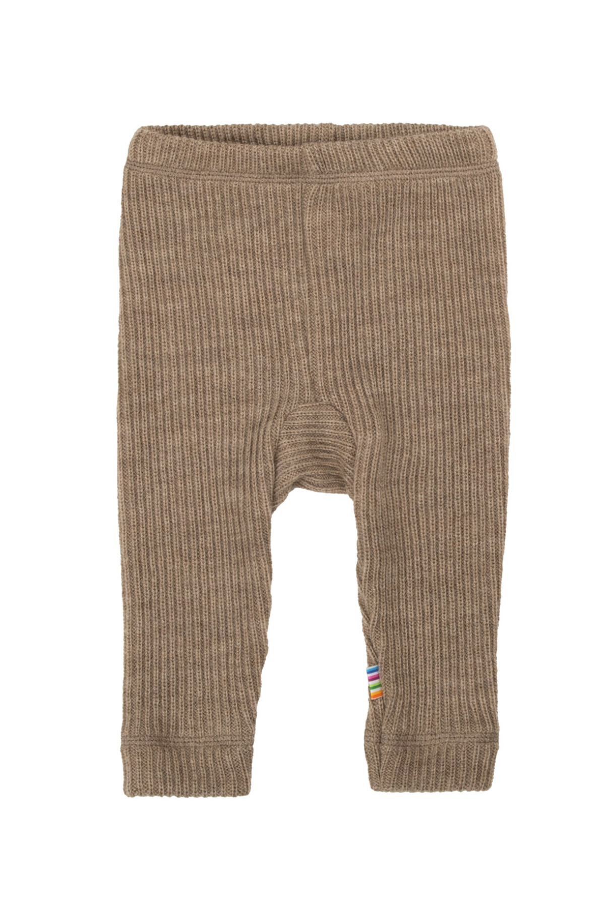 Gerippte Leggings aus Merinowolle | Braun