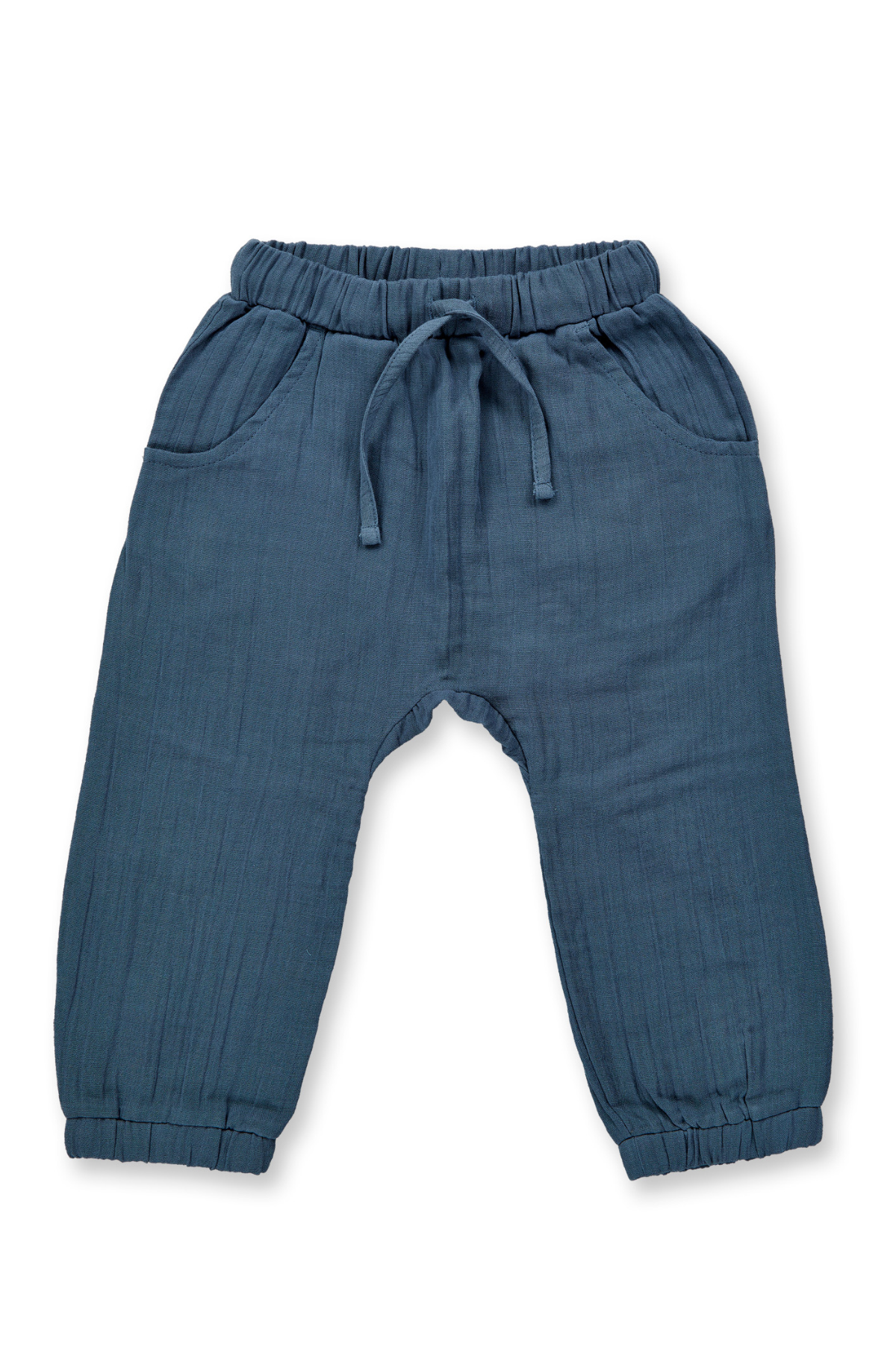 Hose "Loki" aus Musselin | Blue-Grey