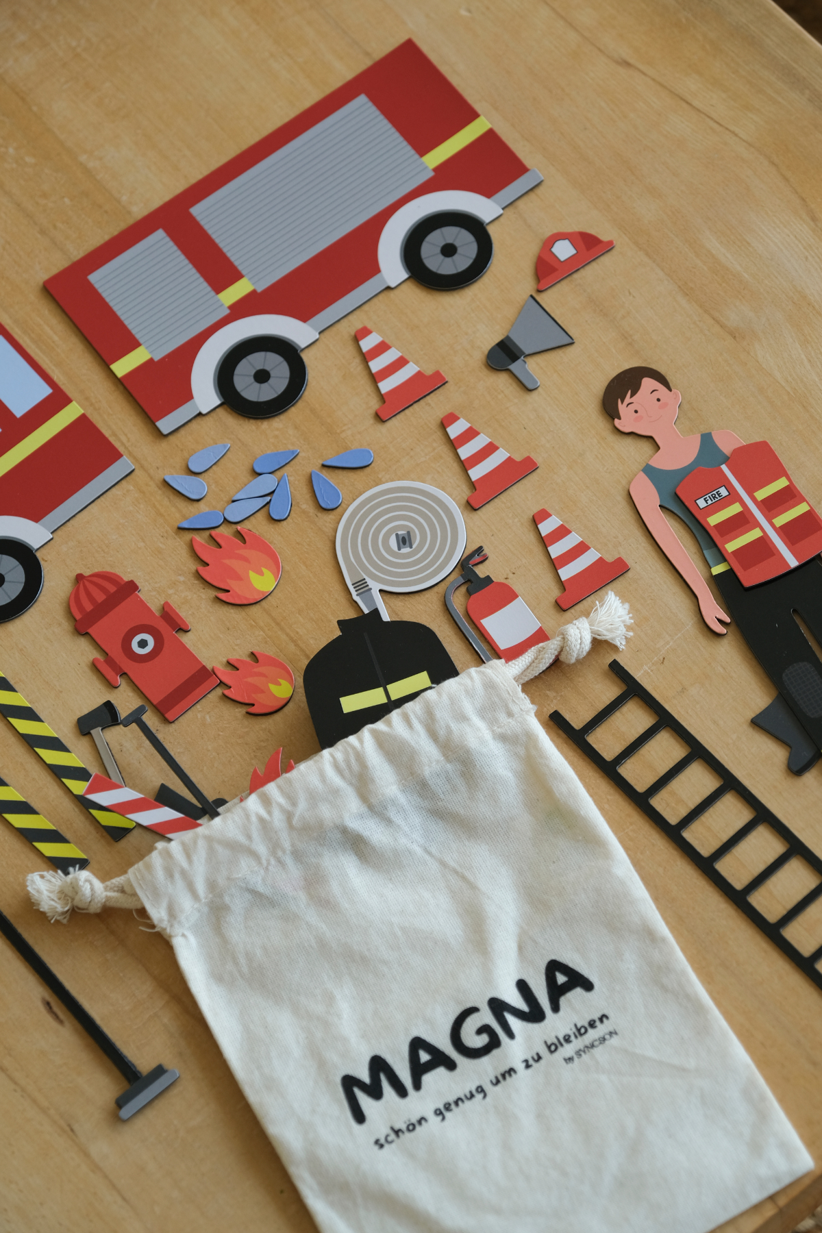 Magnet-Set "Magna Fire Rescue" 36 Teile | Feuerwehr-Abenteuer für Deine Magnetwand