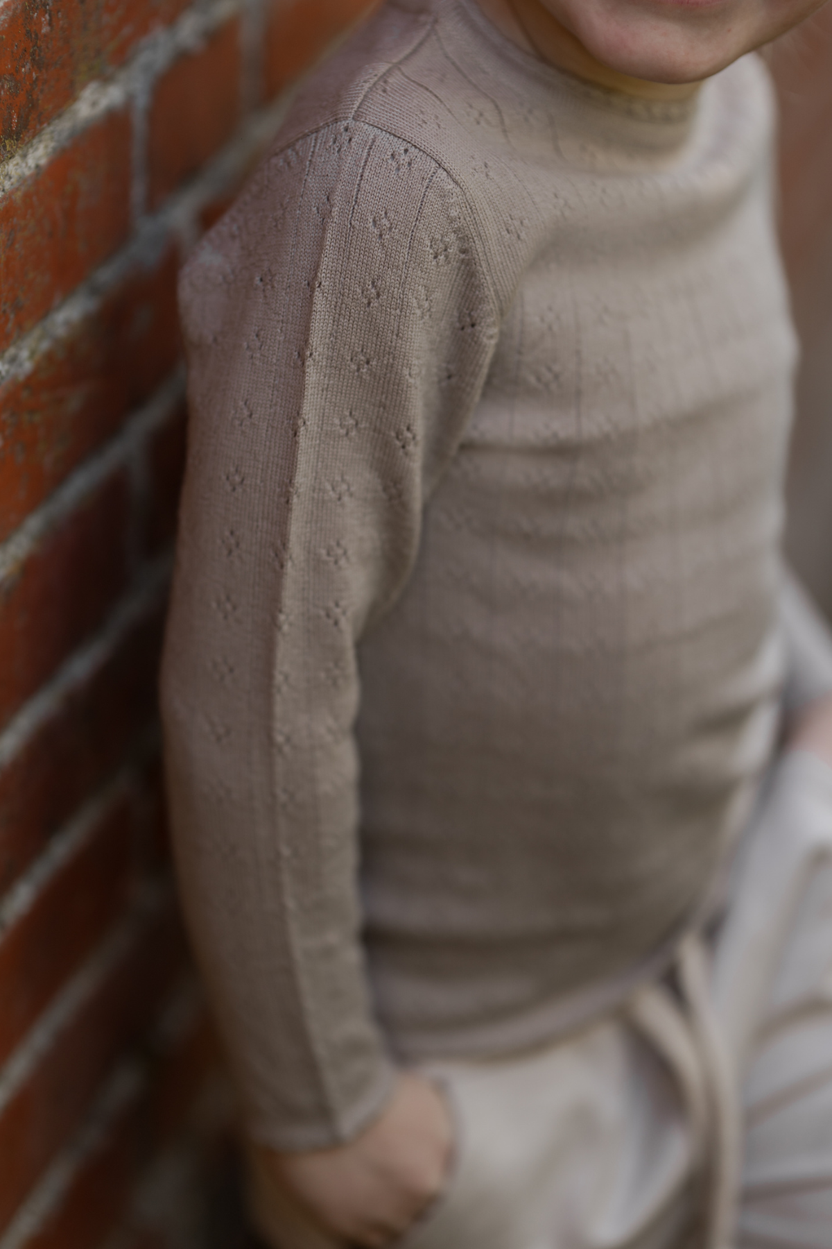 Longsleeve aus Merinowolle | Sand