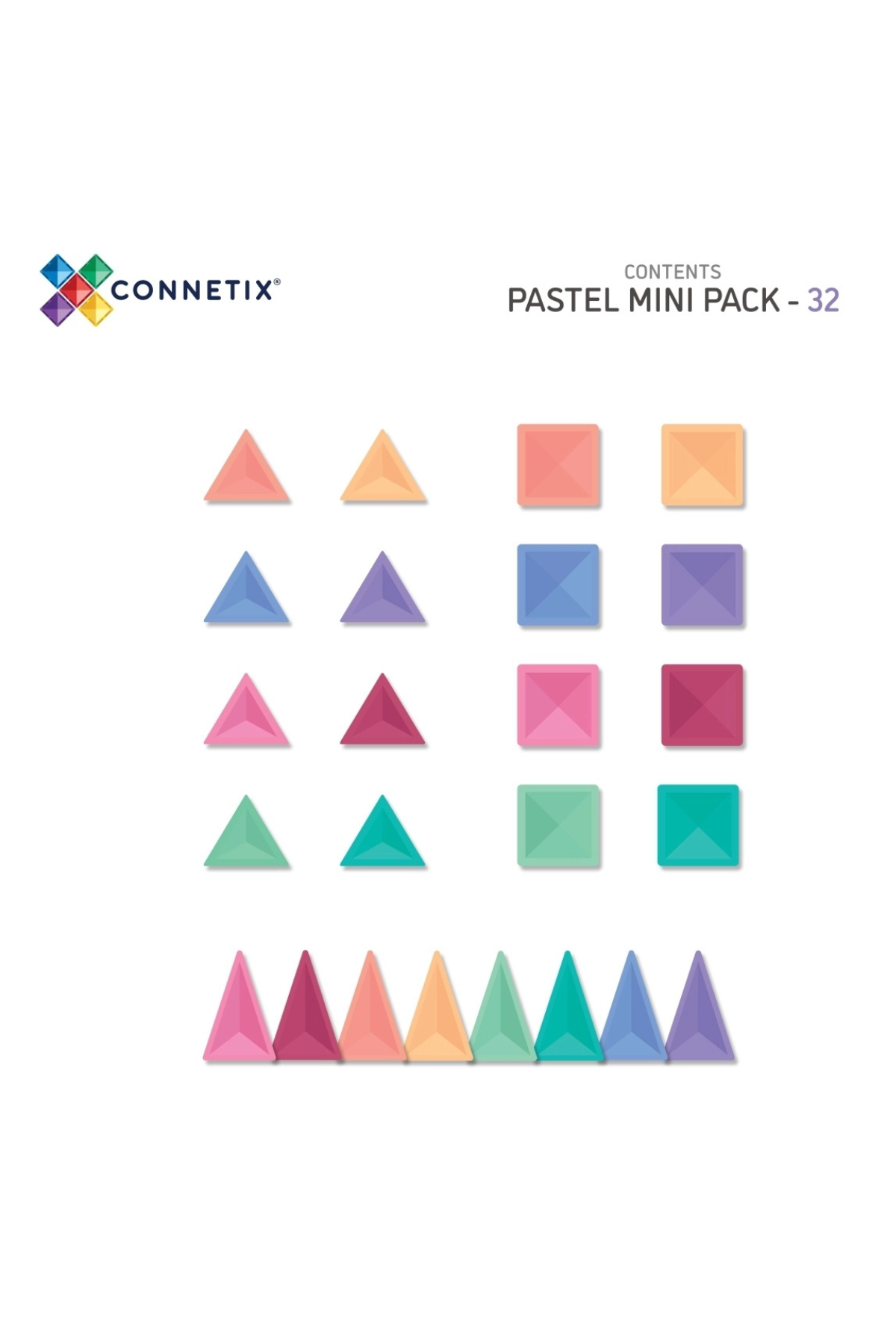 Magnetbausteine "Pastel Mini Pack" 32 Teile