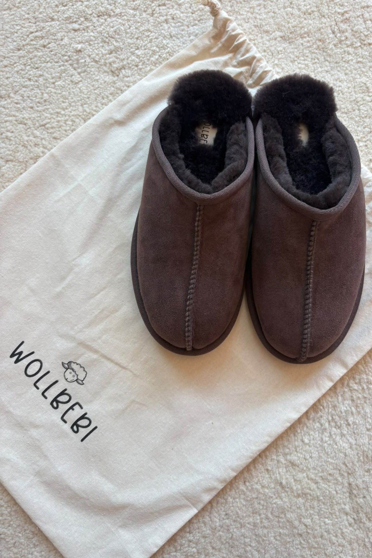 Lammfell Pantoffel "Naco" | Schokobraun