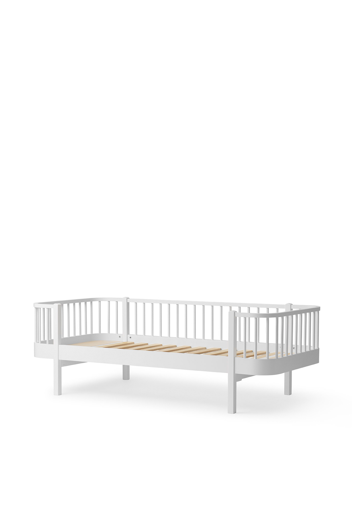 Oliver Furniture Wood Original Bettsofa 90x200, weiß – Seitenansicht