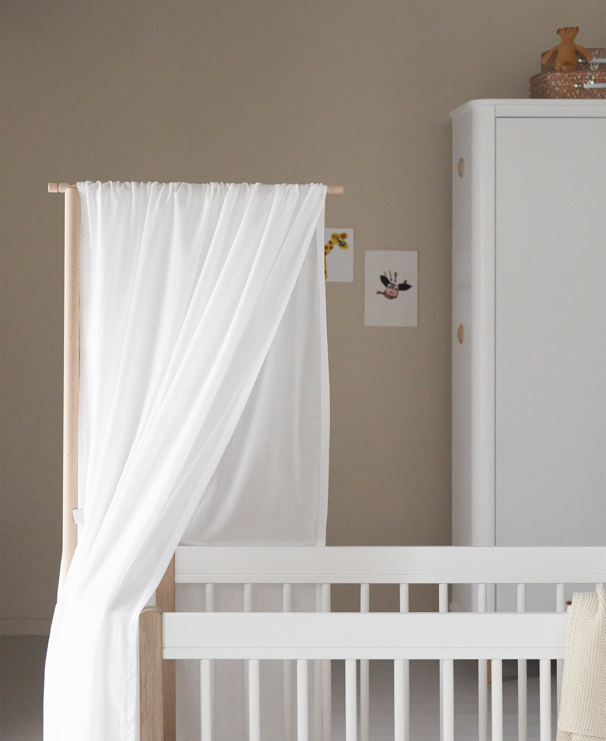 Oliver Furniture Betthimmel für Wood Mini+ Babybett, weiß