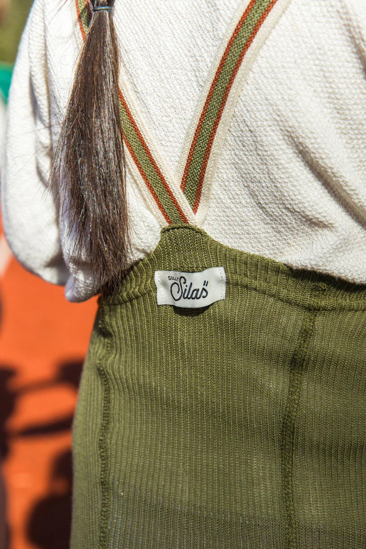 Leggings "Retro Champs" mit Hosenträgern | Olive Striped