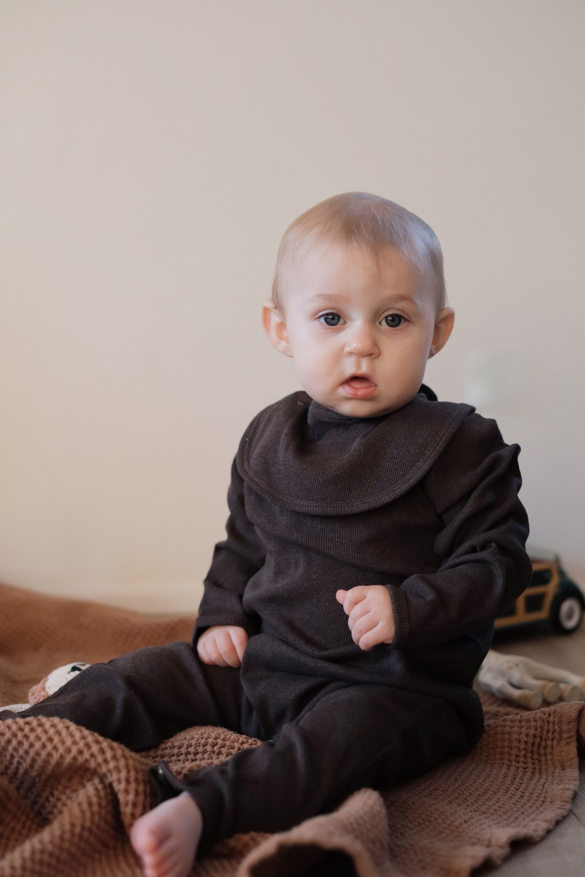 Langarmshirt "Carlet" | Dark brown melange