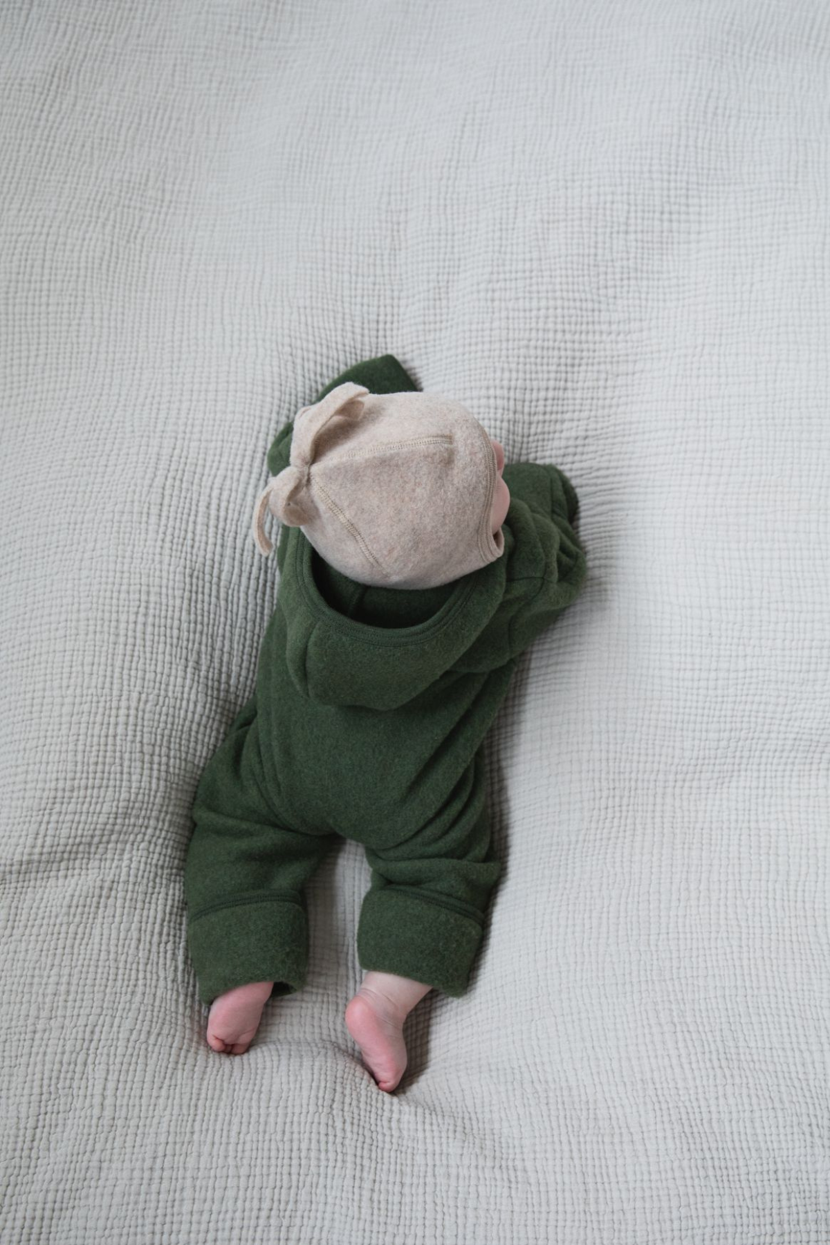 Wollfleece Kapuzenoverall mit Reißverschluss | verschiedene Farben