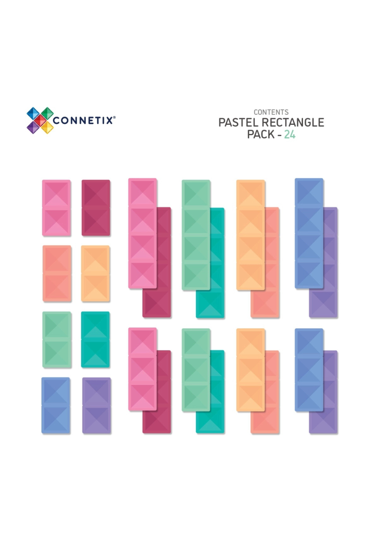 Magnetbausteine "Pastel Rectangle"