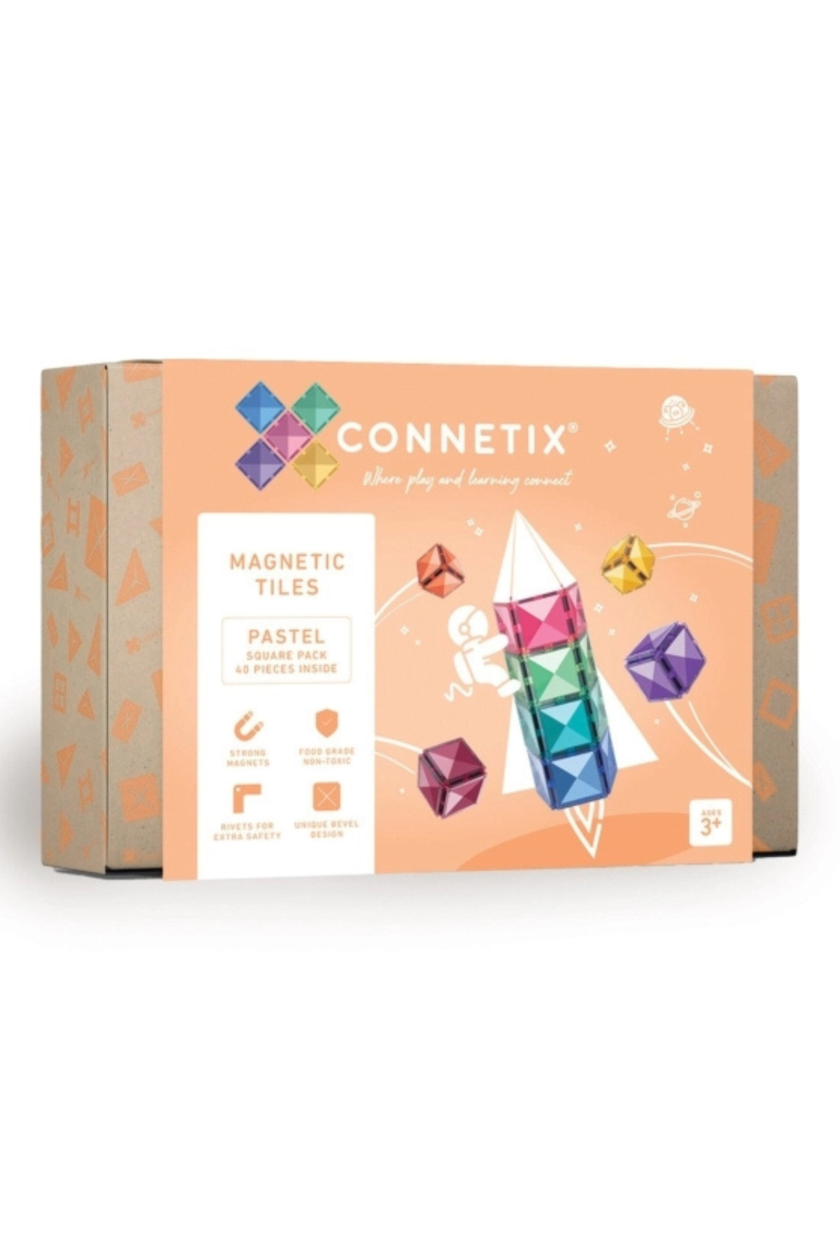 Magnetbausteine "Pastel Square Pack" 40 Teile