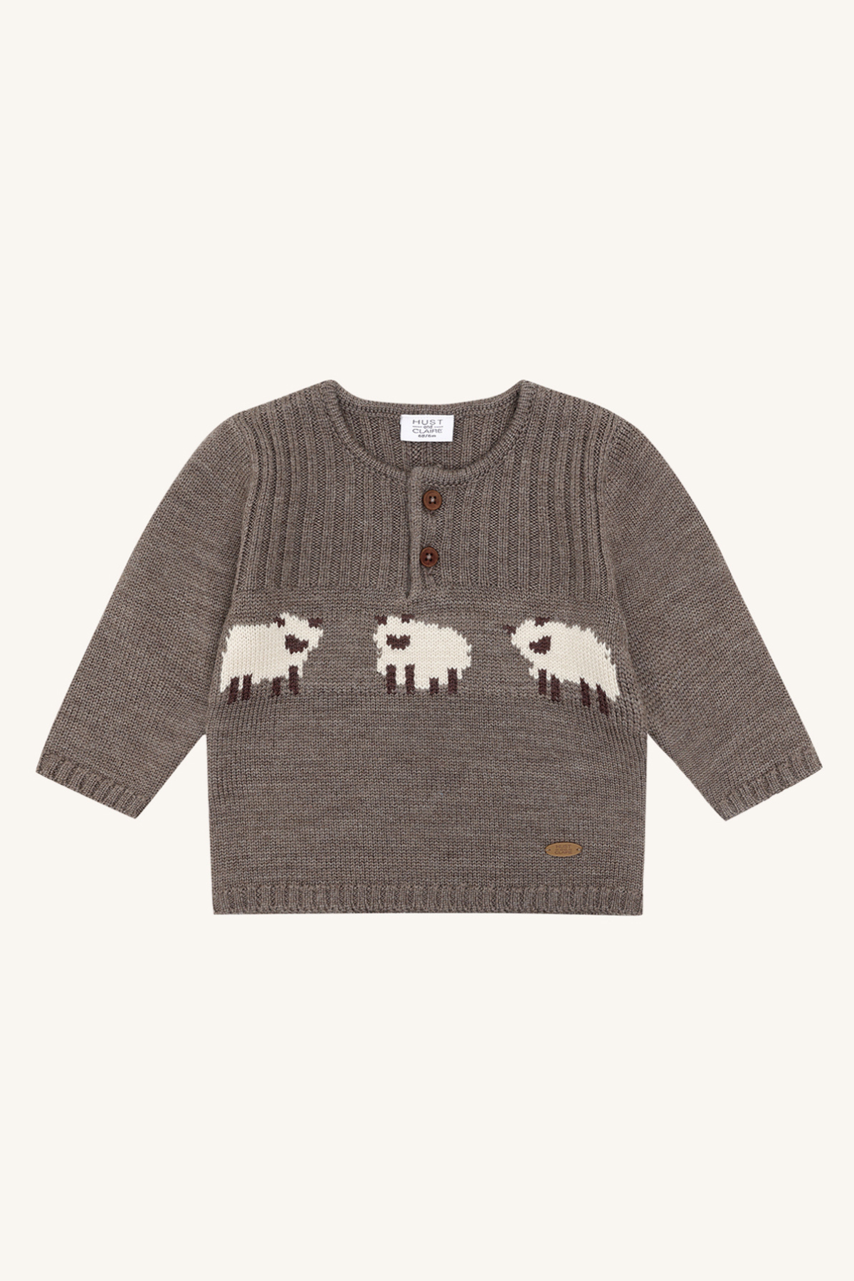 Strickpullover "Pil" aus 100% Wolle mit Schafen