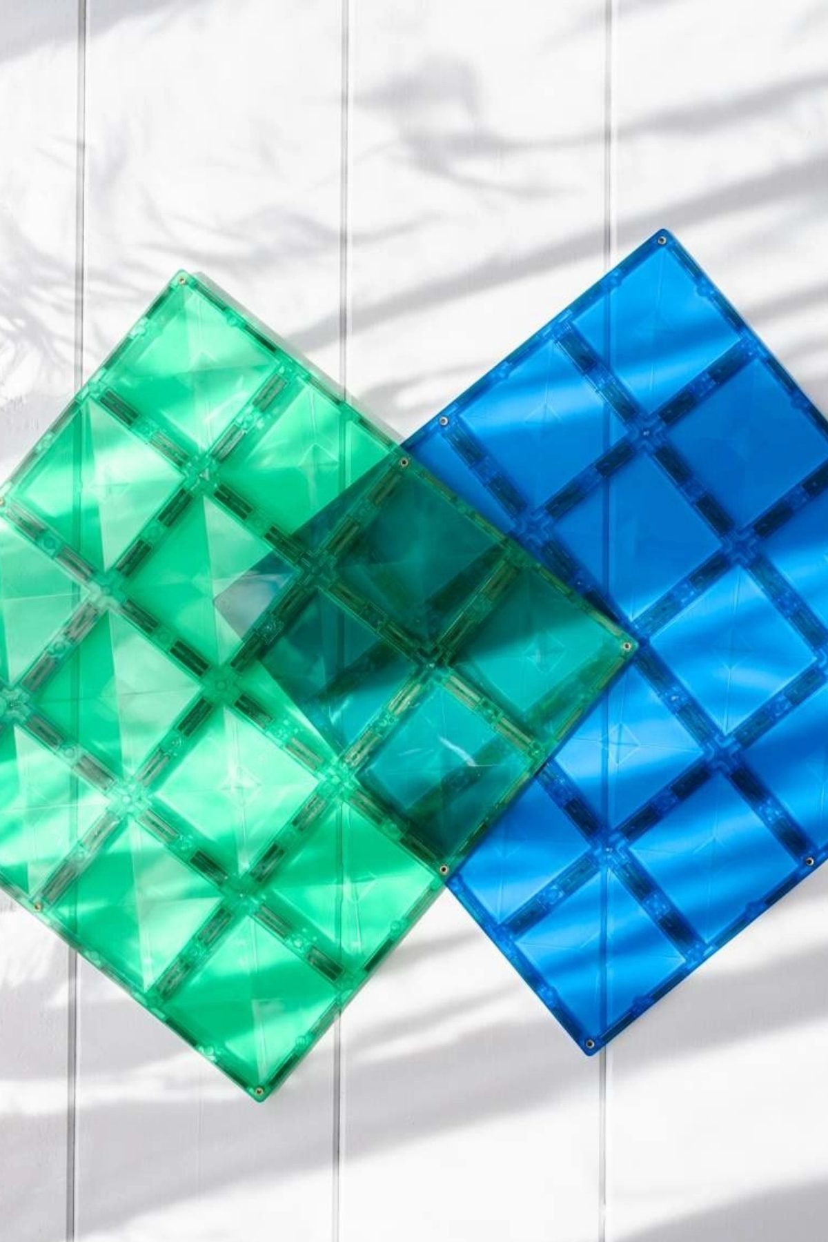 Magnetbausteine "Rainbow Blue & Green" Basisplatten
