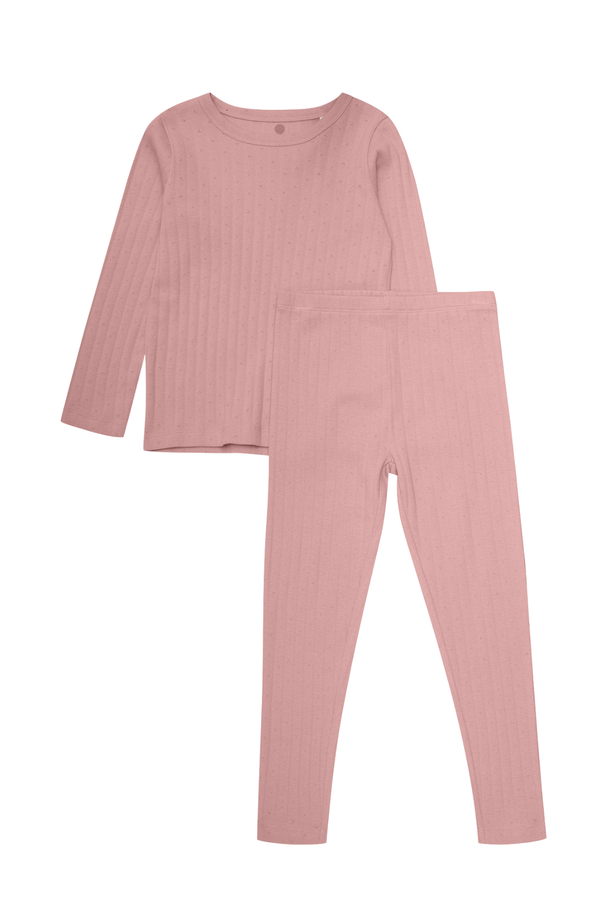 Pyjama Set mit Pointelle Muster